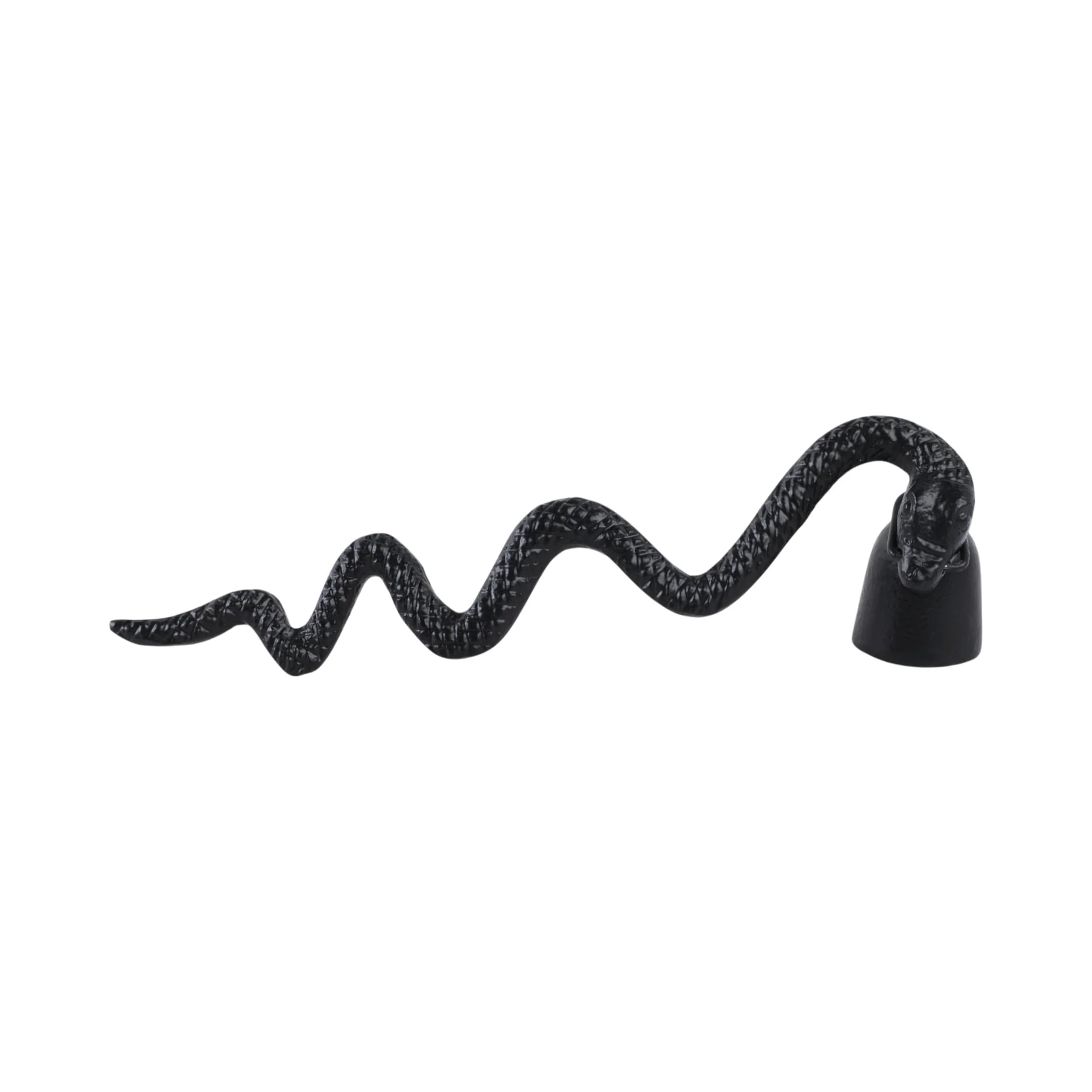 11x3" Metal Snake Candle Snuffer, Black