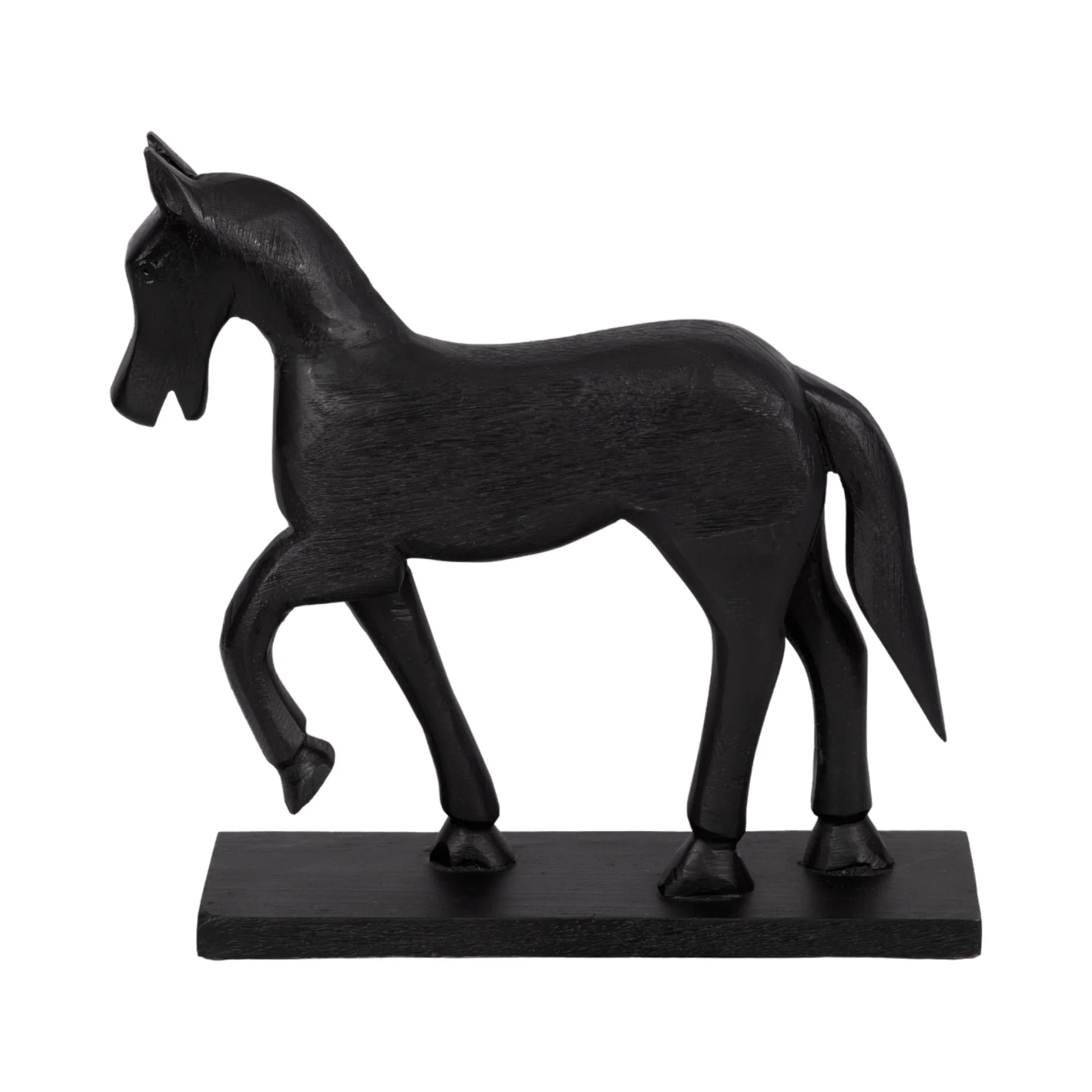 13" Galloping Horse On Base, Black
