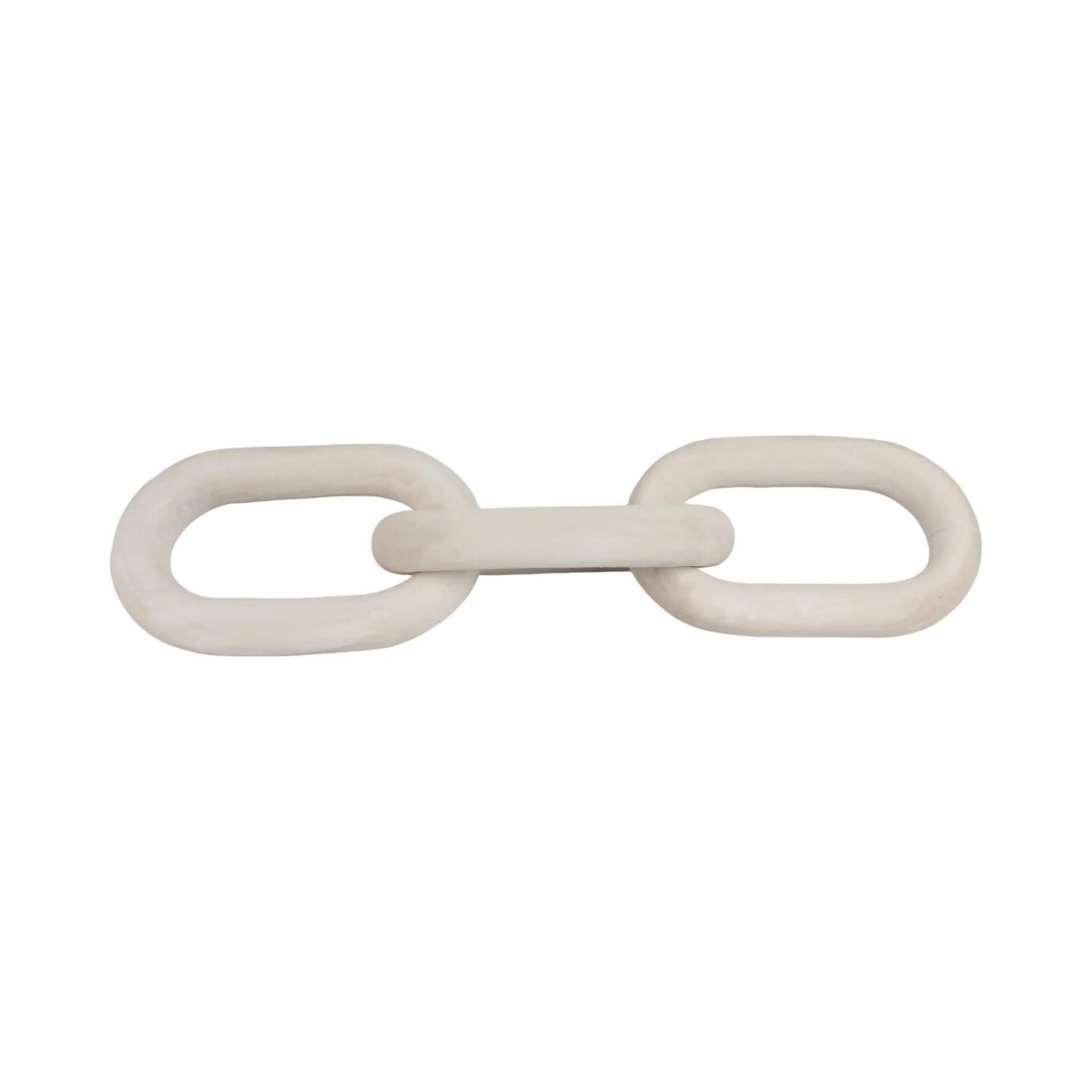 28" 3 Wooden Links, White