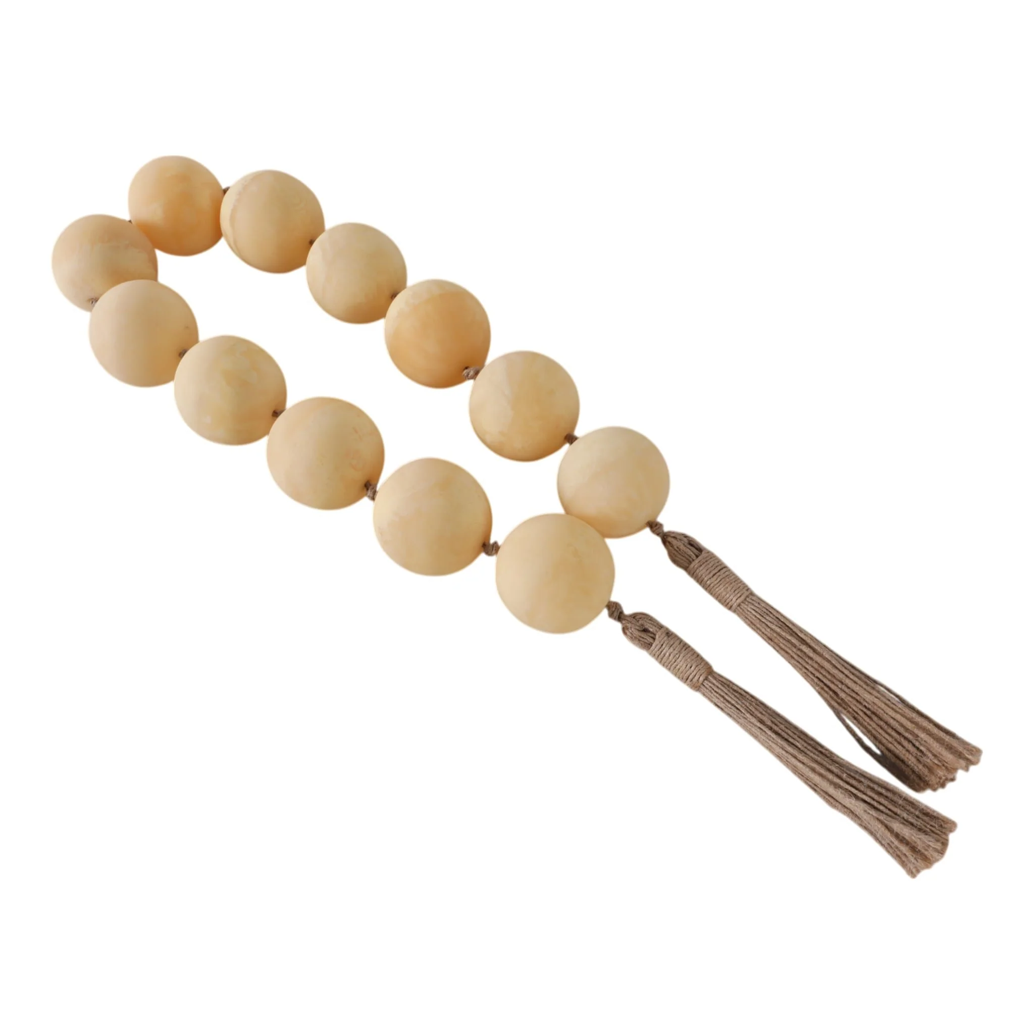 40" Swirled 2" Resin Beaded Garland, Ivory