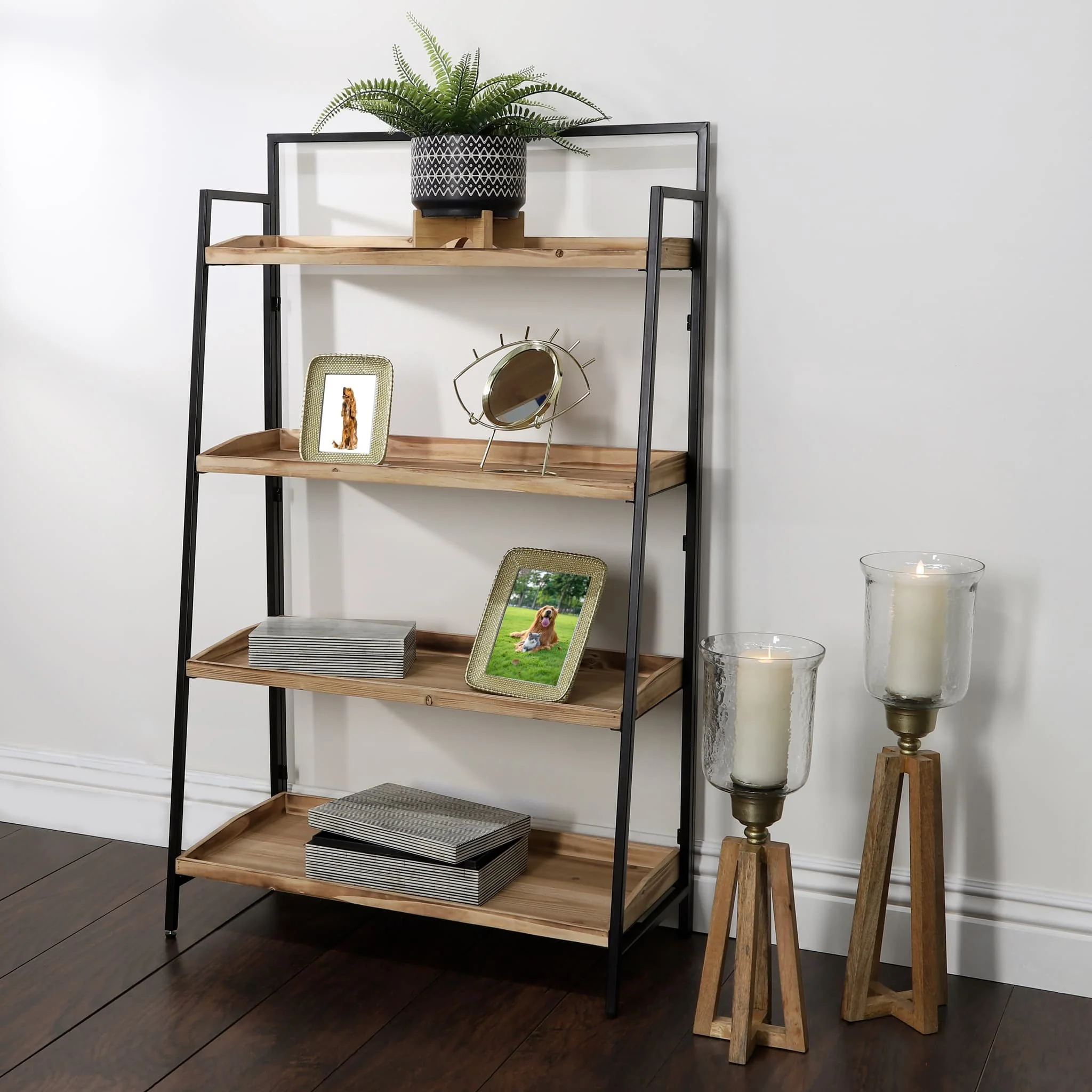 7" Abstract Planter On Stand, Black - Image 10
