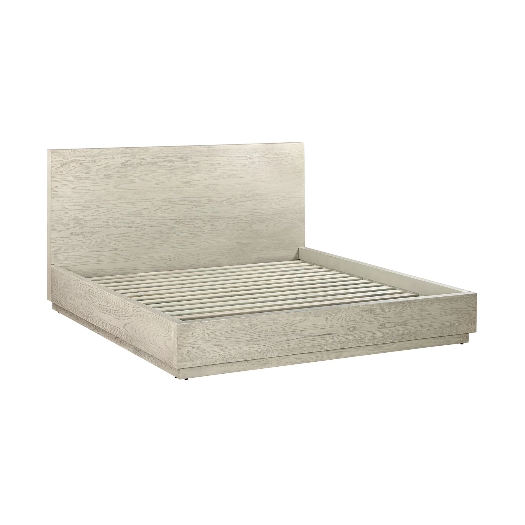 Abbey Queen Platform Bed Frame in Gray Oak Wood - Image 2
