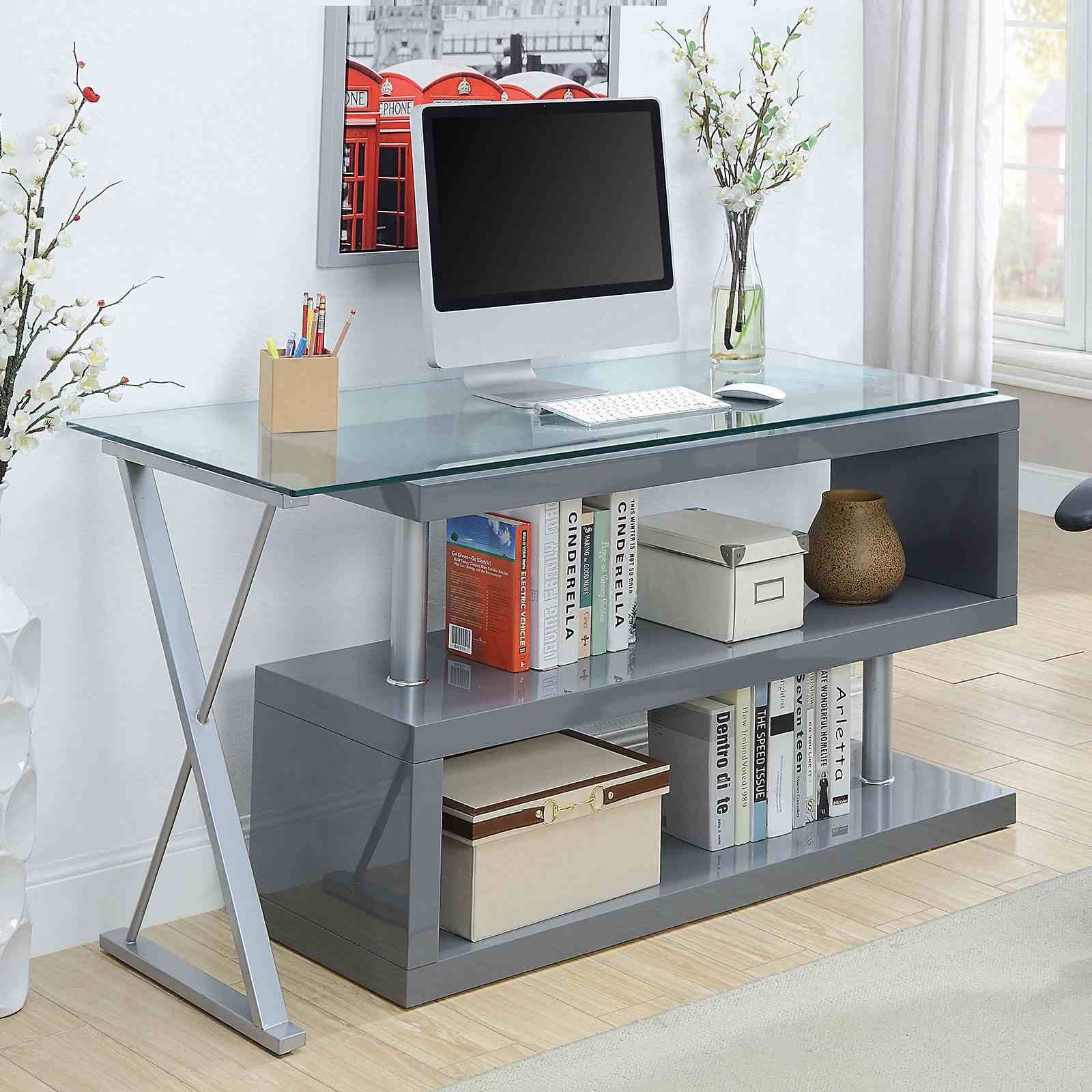 Acke Computer Desk, Gray