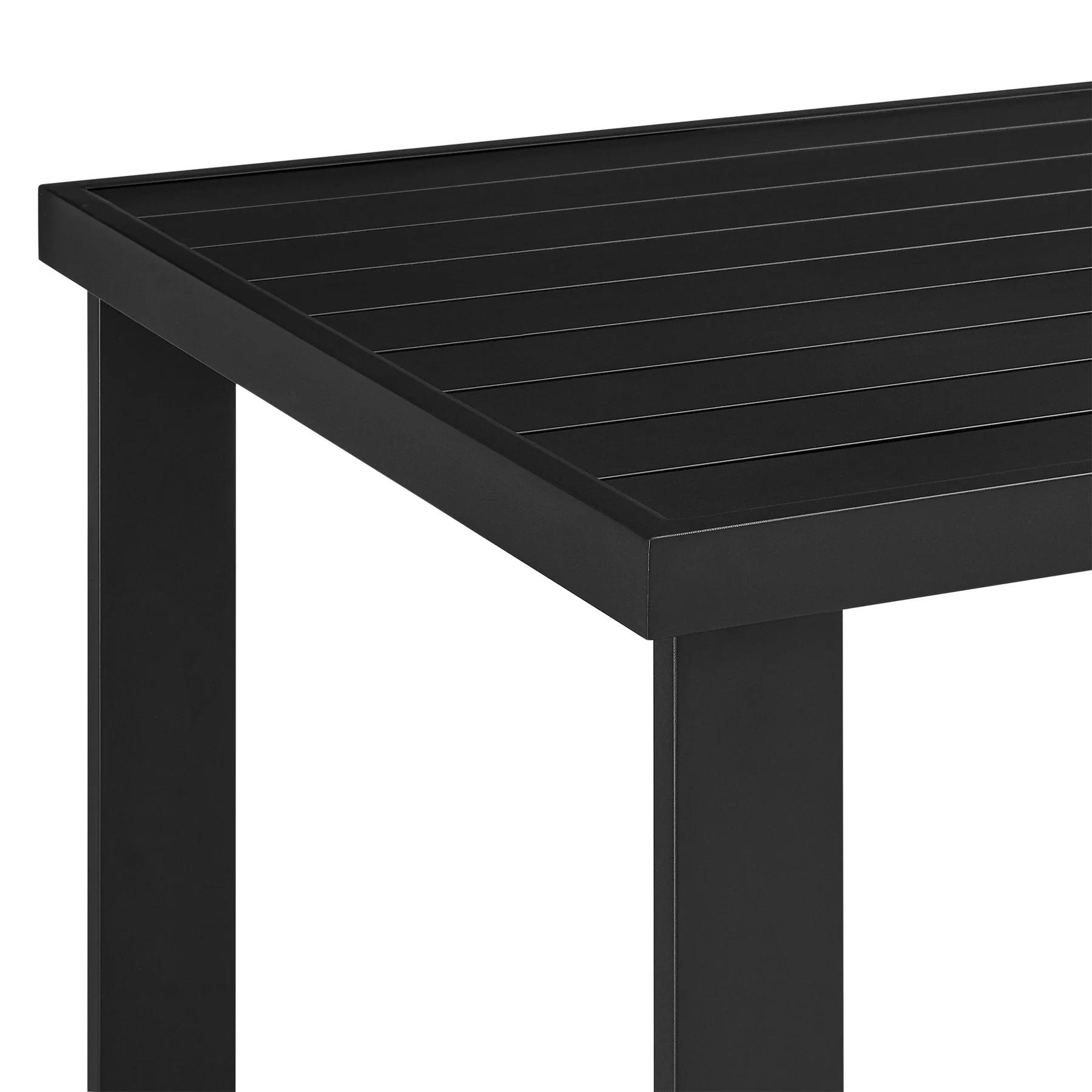 Alegria Outdoor Patio 5-Piece Bar Table Set in Aluminum with Gray Rope and Cushions - Image 7