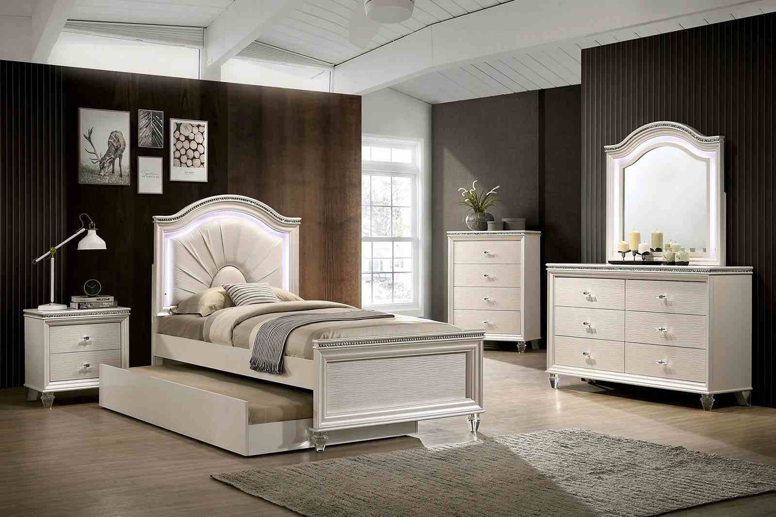 Allie Twin Bed, Pearl White - Image 2