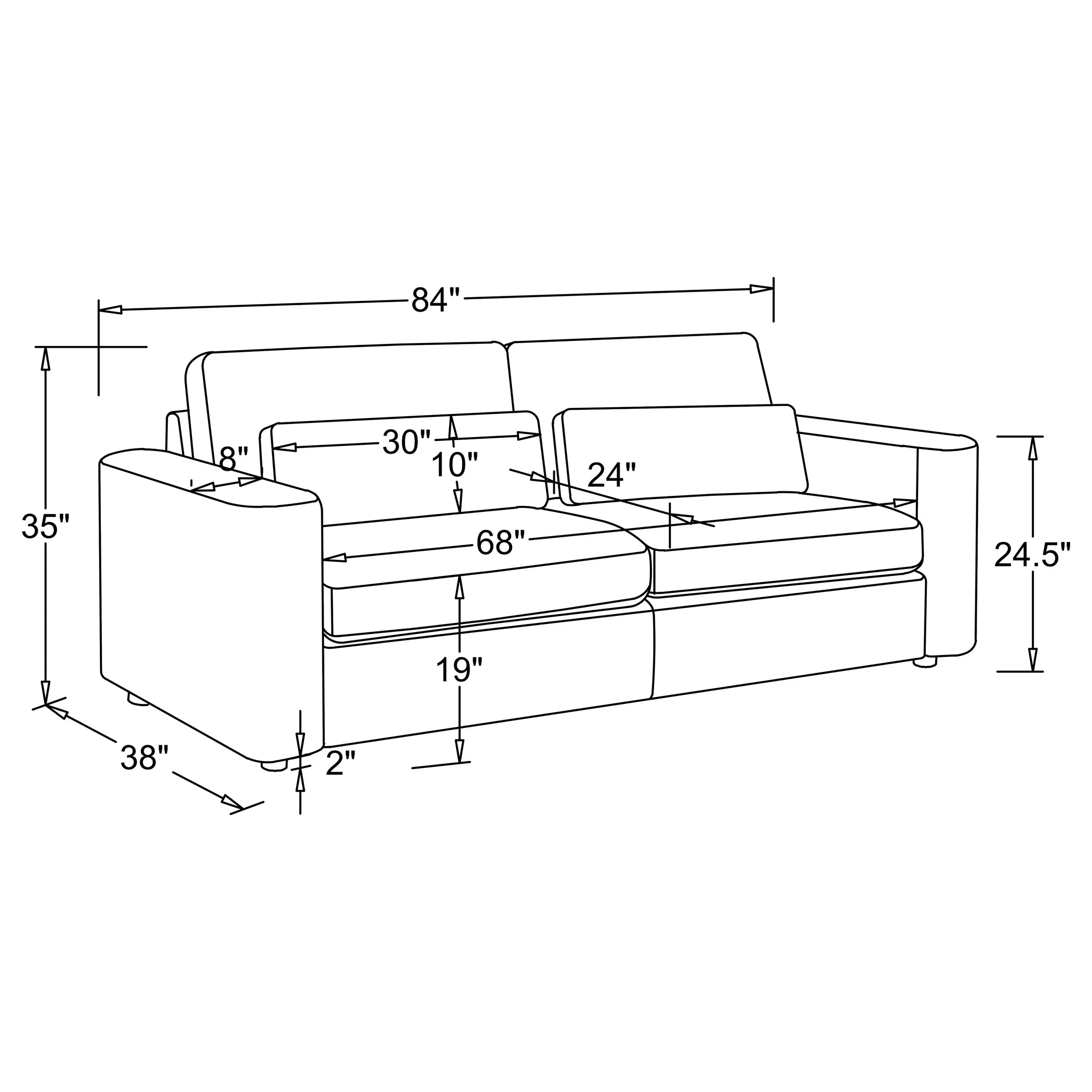 Amador Track Arm Sofa - Image 18