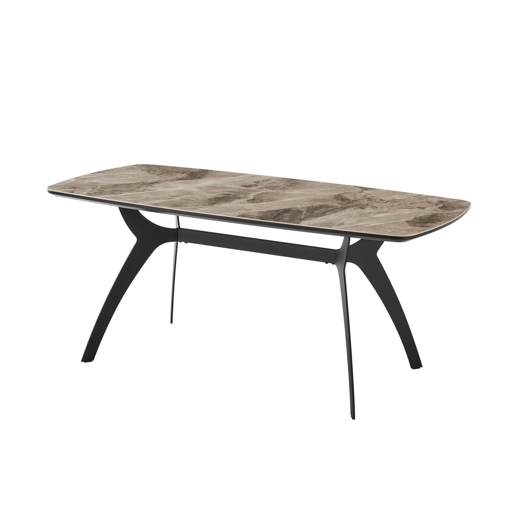 Andes and Granada Gray Fabric 7 Piece Rectangular Dining Set - Image 4