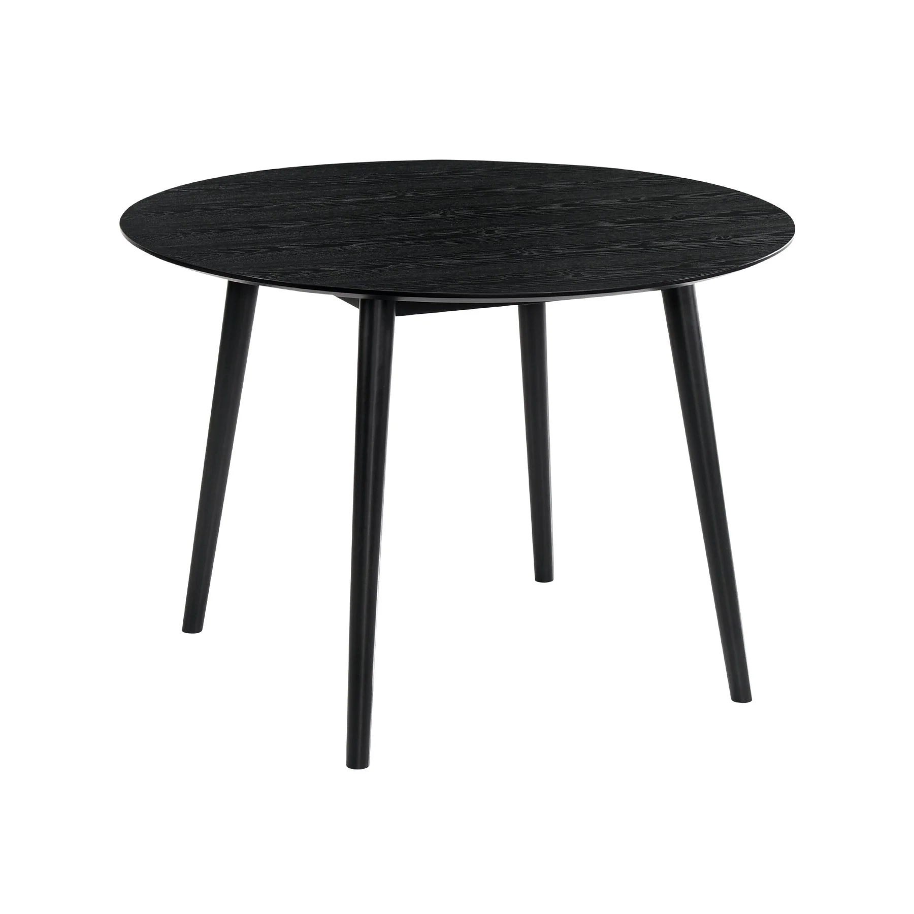Arcadia and Azalea 42" Round Gray and Black Wood 5 Piece Dining Set - Image 4