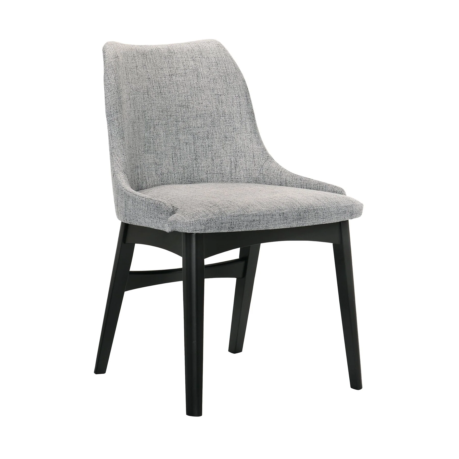 Arcadia and Azalea 48" Round Gray and Black Wood 5 Piece Dining Set - Image 2