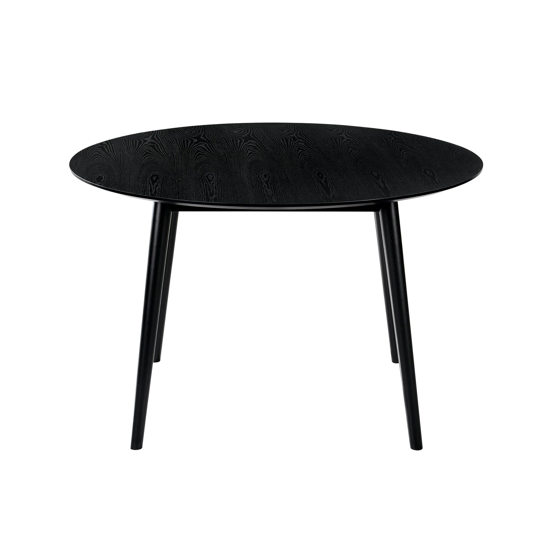 Arcadia and Azalea 48" Round Gray and Black Wood 5 Piece Dining Set - Image 5