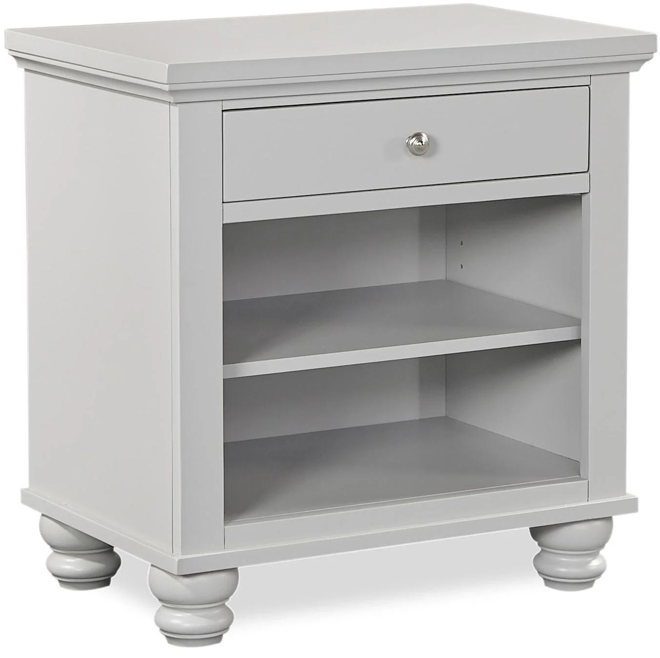 Aspenhome Cambridge 1 Drawer Nightstand in Grey