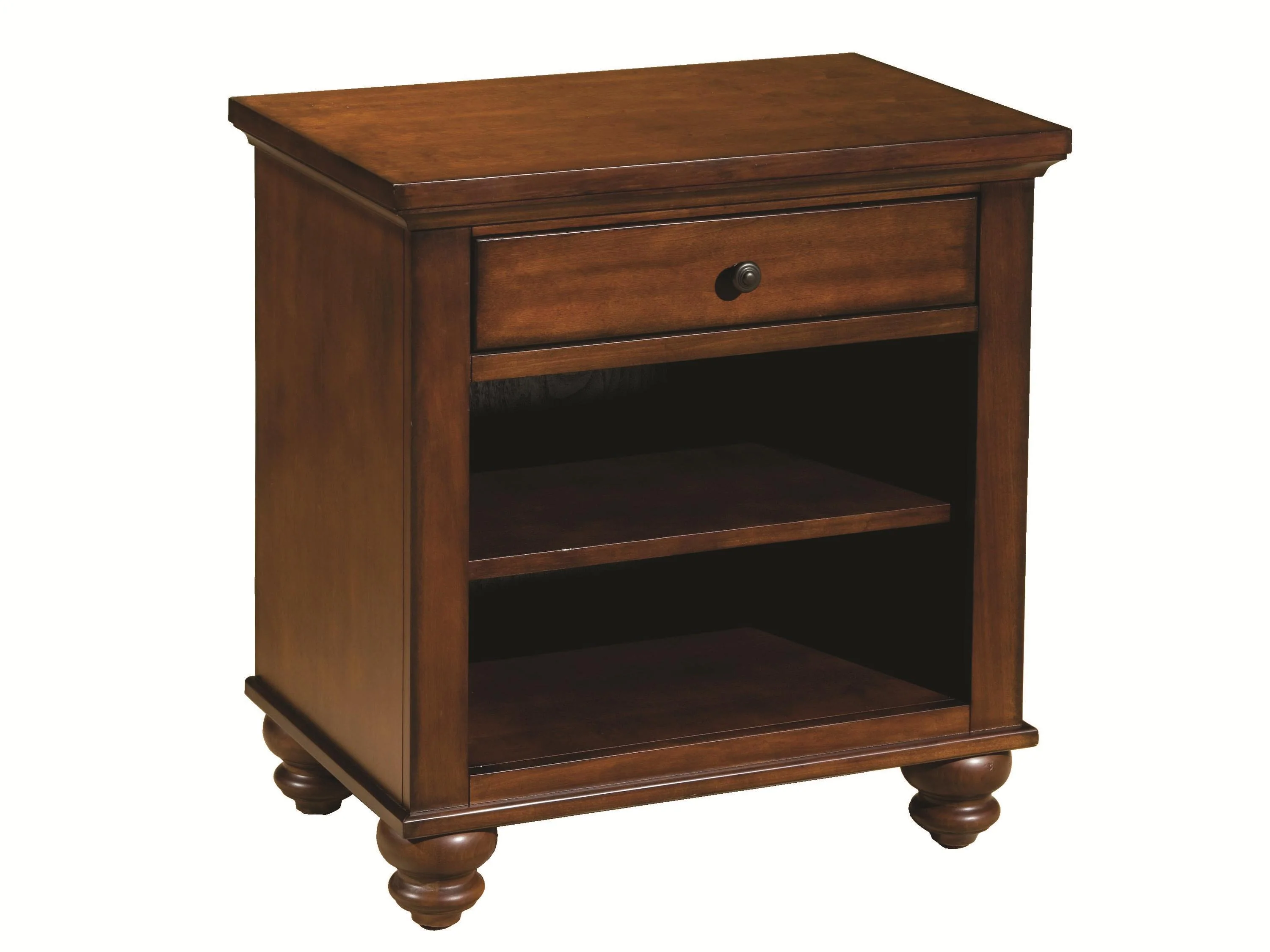 Aspenhome Cambridge One Drawer Nightstand in Brown Cherry
