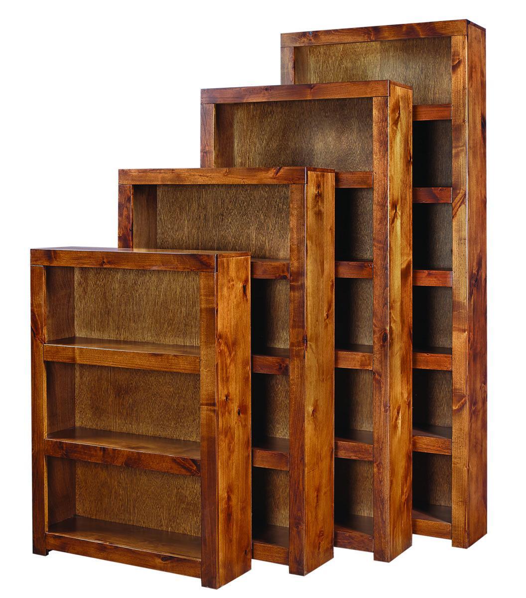 Aspenhome Contemporary Alder 84" Bookcase in Fruitwood