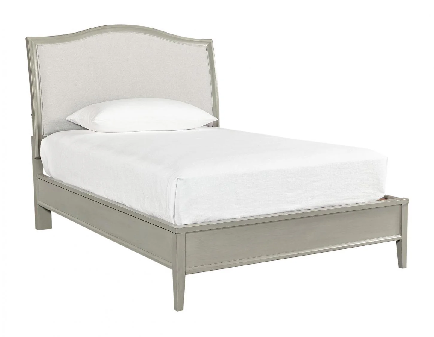 Aspenhome Furniture Charlotte King Upholstered Sleigh Bed in Shale