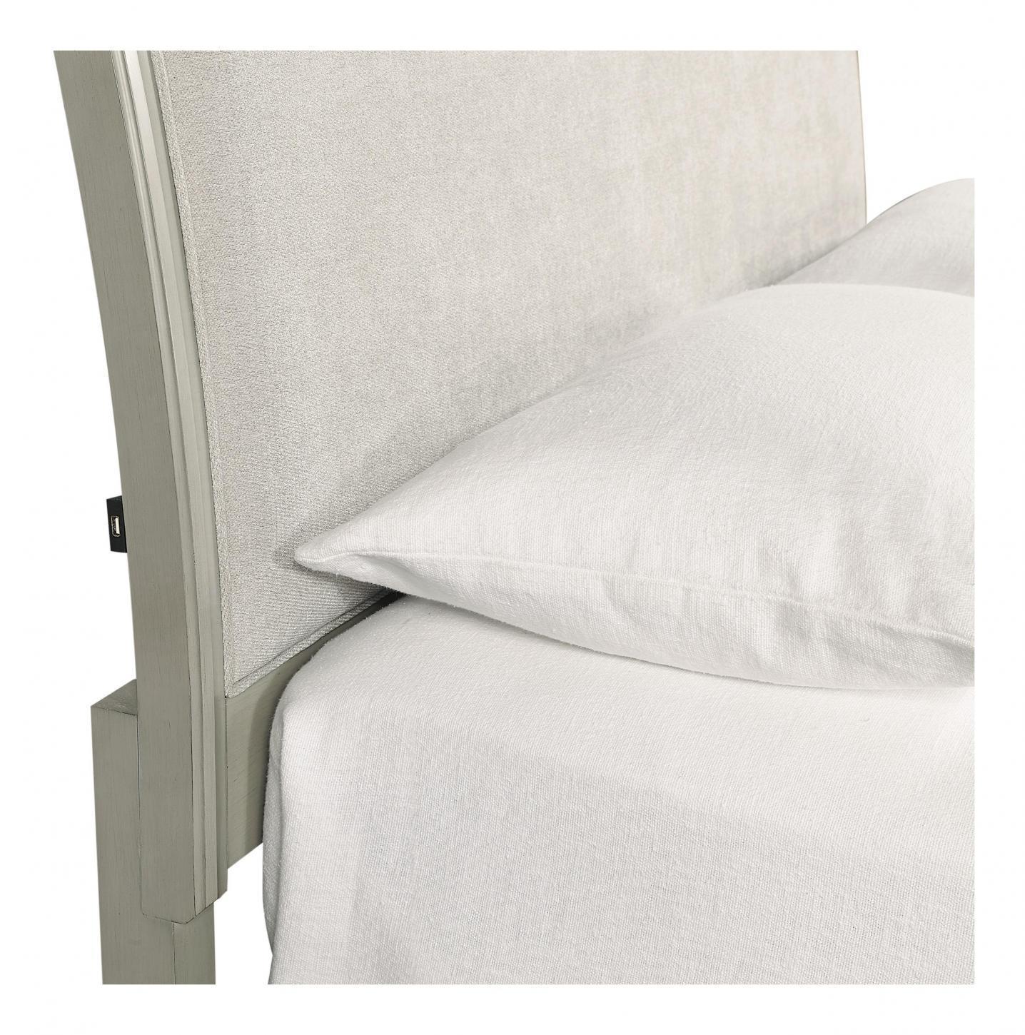 Aspenhome Furniture Charlotte King Upholstered Sleigh Bed in Shale - Image 3