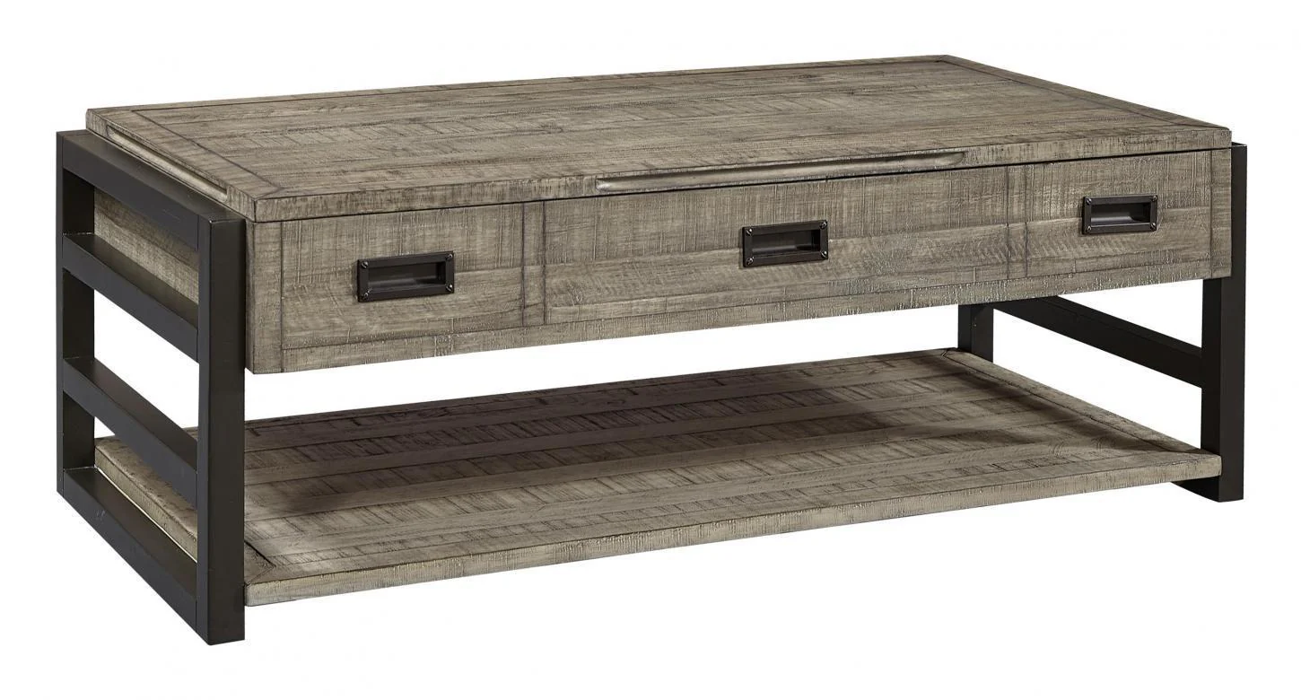 Aspenhome Furniture Grayson Lift Top Cocktail Table in Cinder Grey