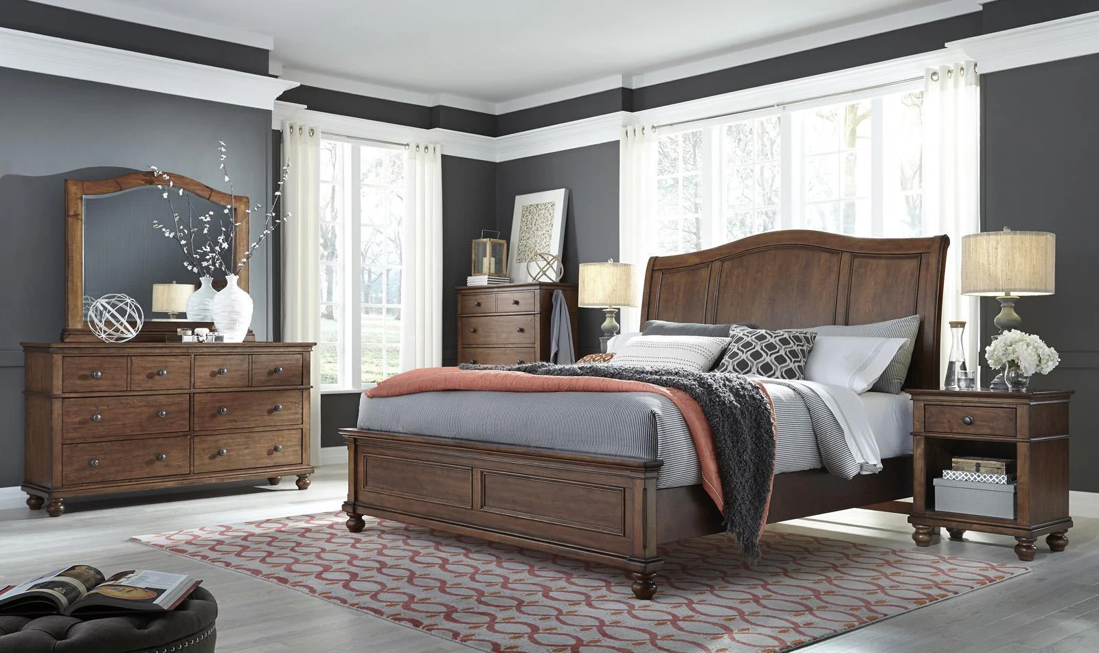 Aspenhome Oxford 6 Drawer Dresser in Whiskey Brown - Image 4
