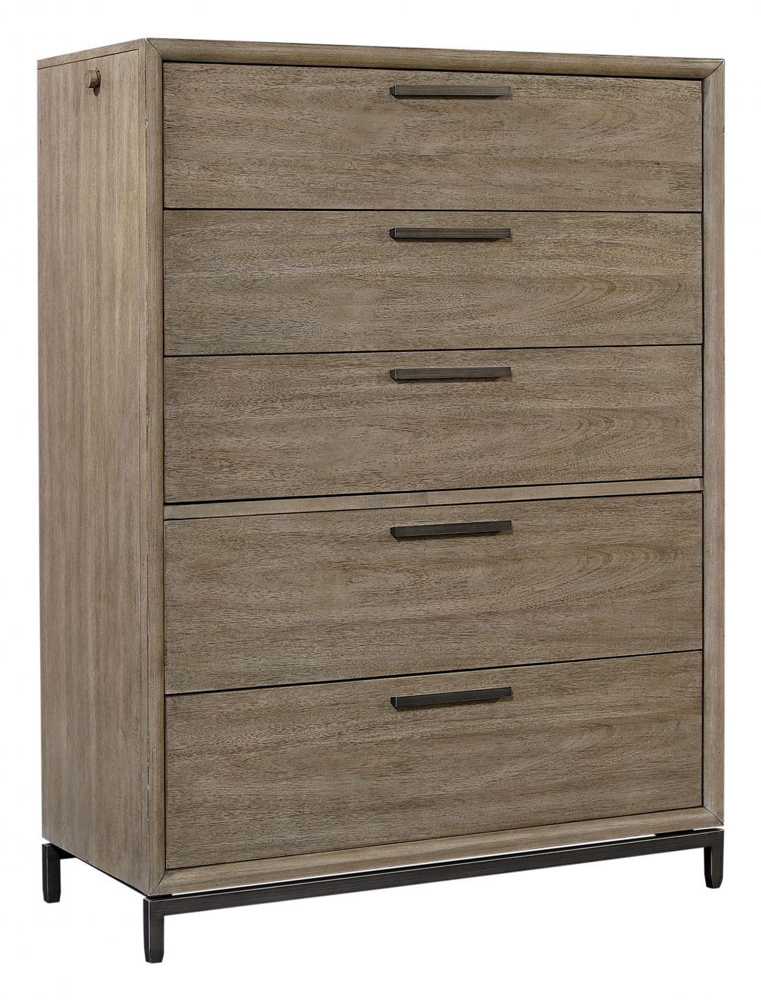 Aspenhome Trellis 5 Drawer Chest in Desert Brown