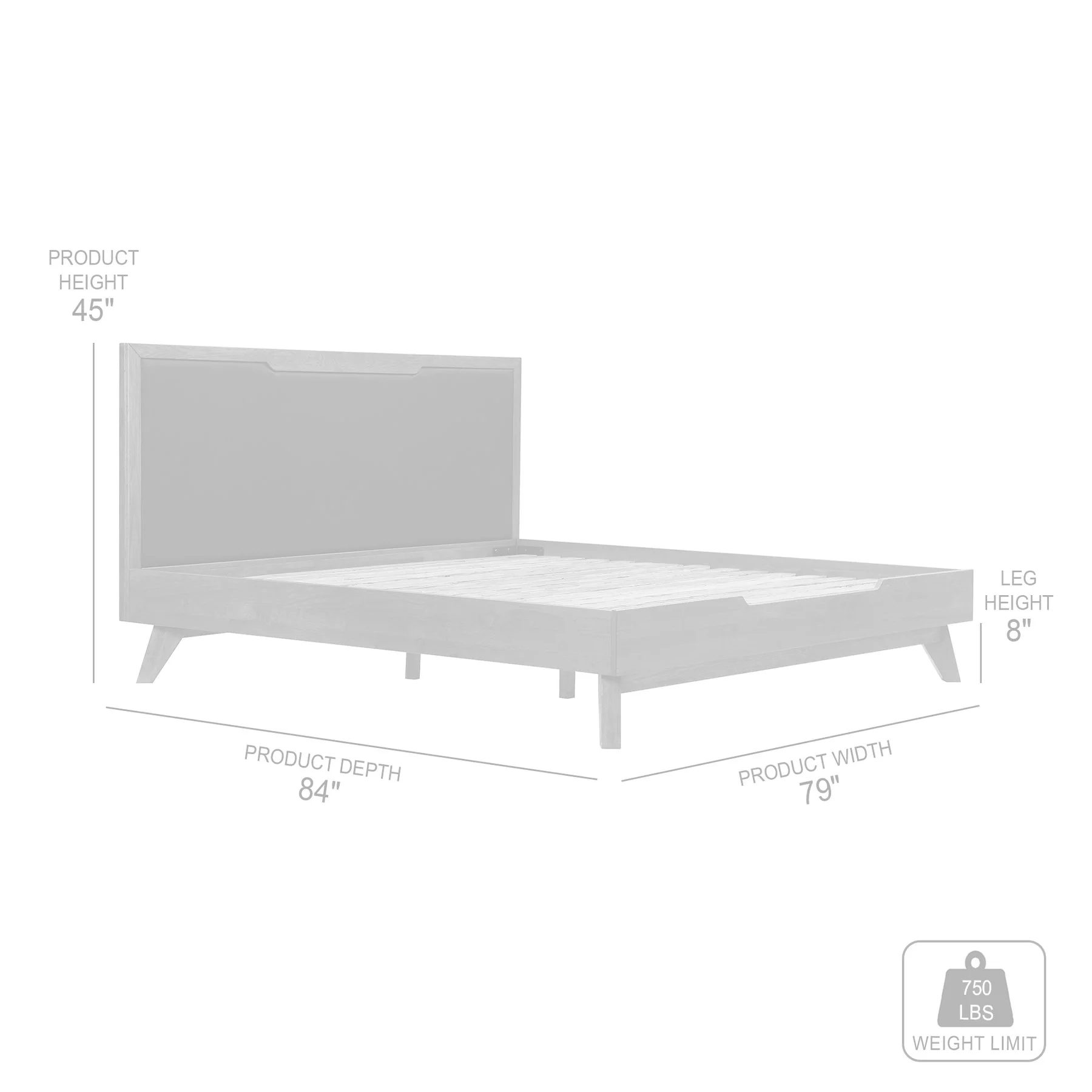Astoria 3 Piece King Bedroom Set in Oak with Black Faux Leather - Image 10