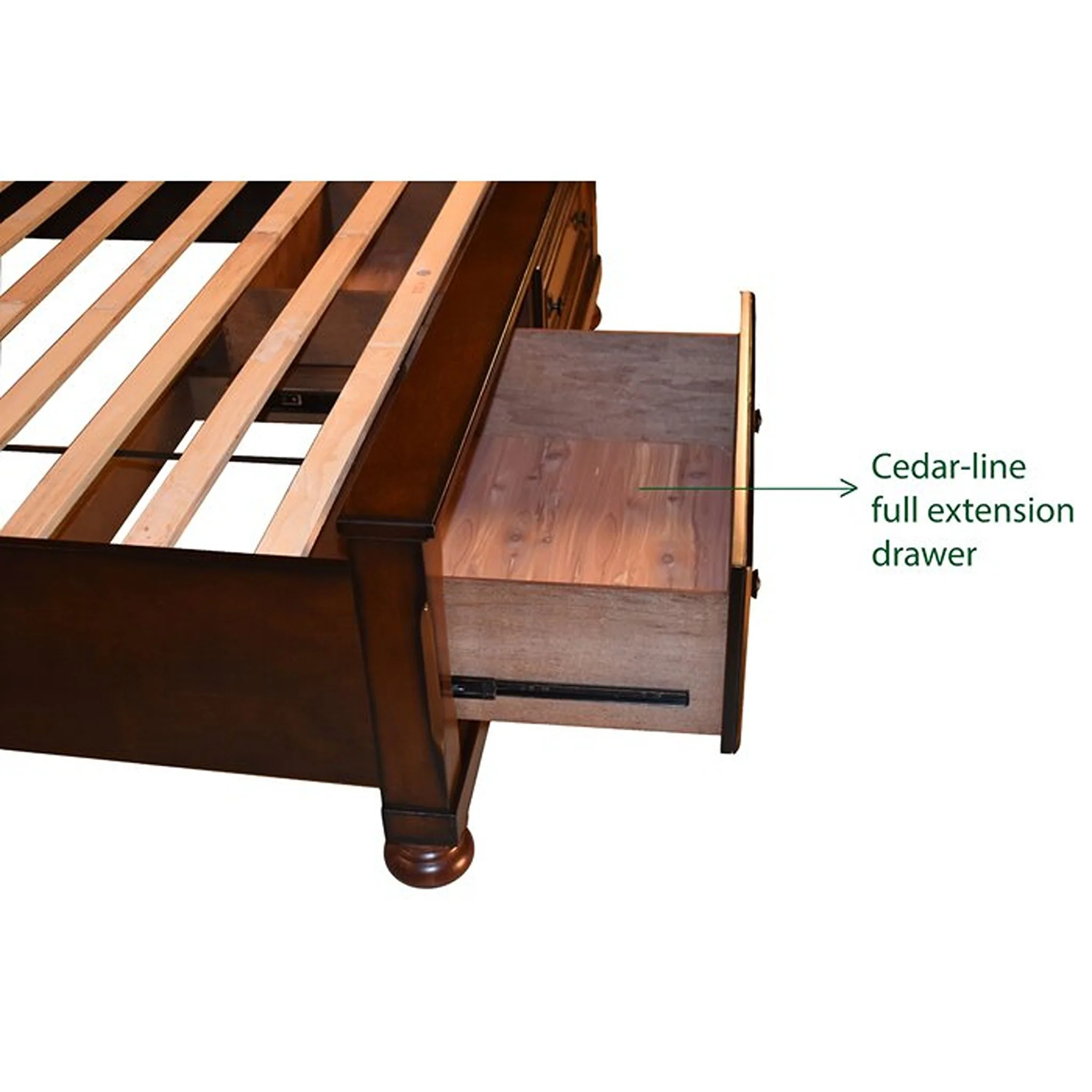 Baltimore 4 Pc king Bed Dark Walnut - Image 5