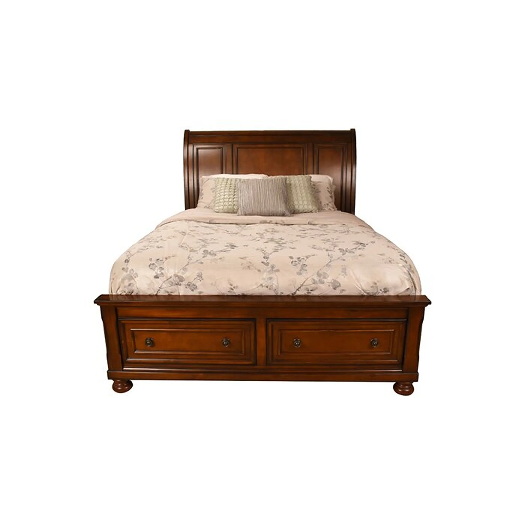 Baltimore 5 Pc Queen Bed Dark Walnut - Image 4