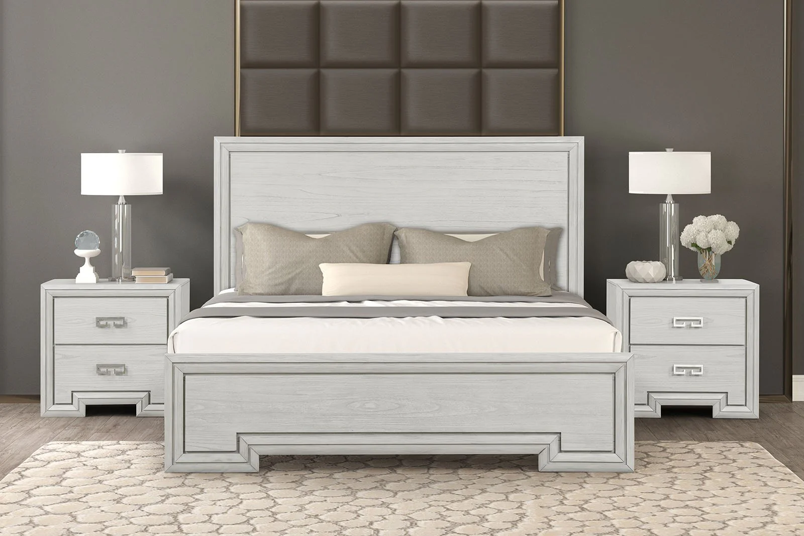 Basilone 5 Pc. Queen Bedroom Set w/ Chest - Image 2