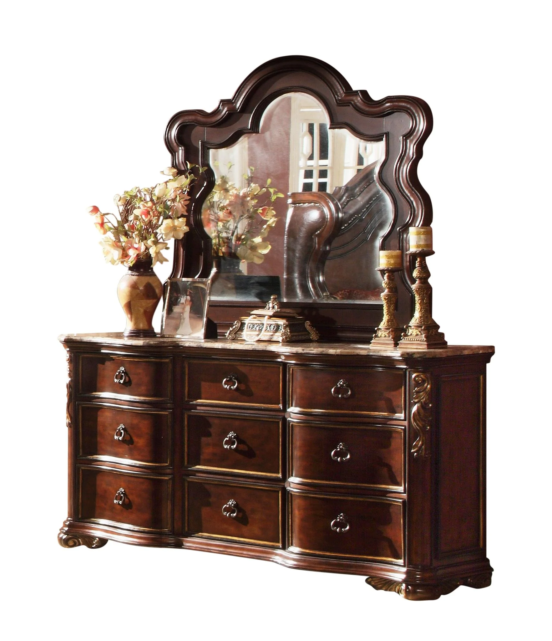 Bella 4 Pc Queen Bed Dark Walnut - Image 7