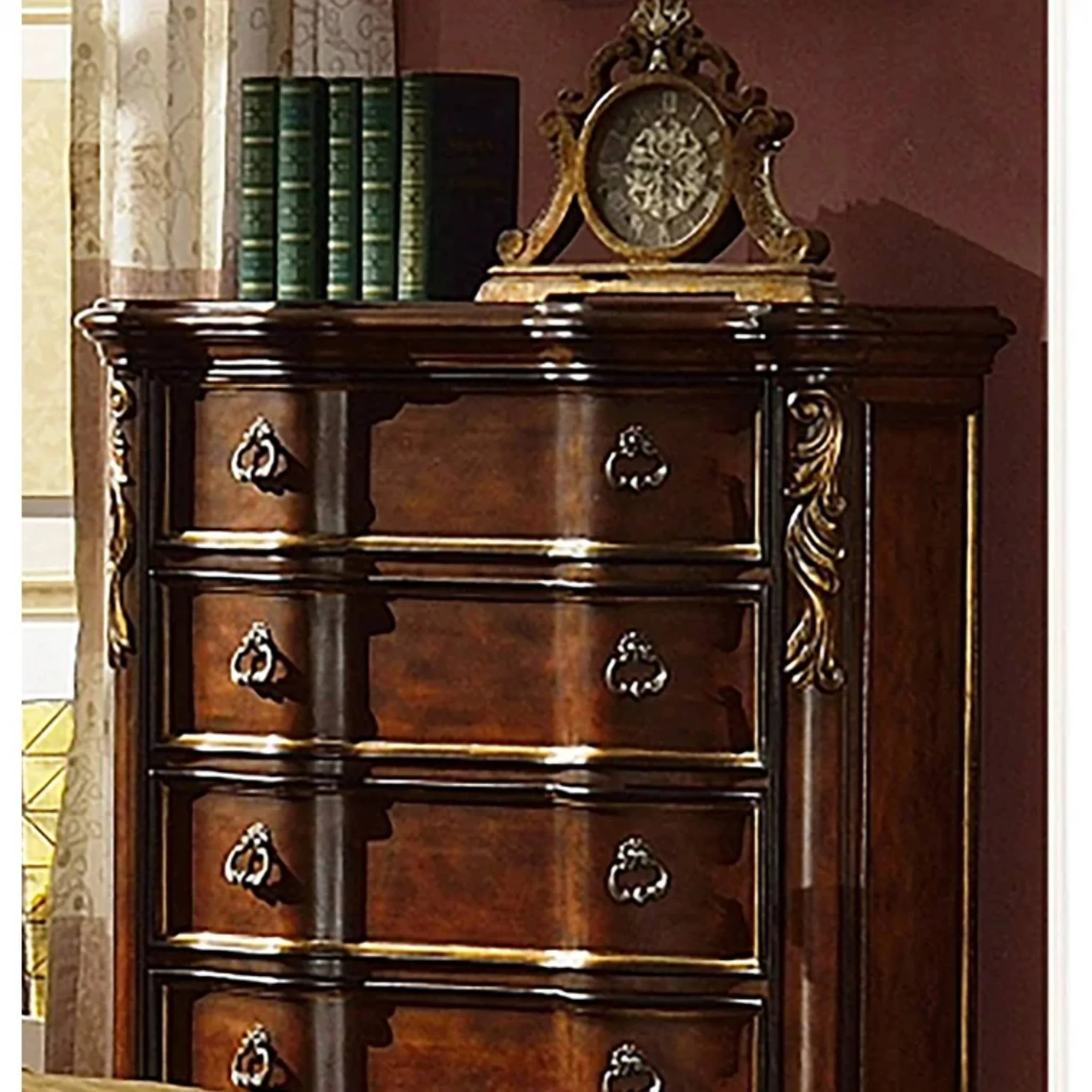 Bella 5 Pc King Bed Dark Walnut - Image 12
