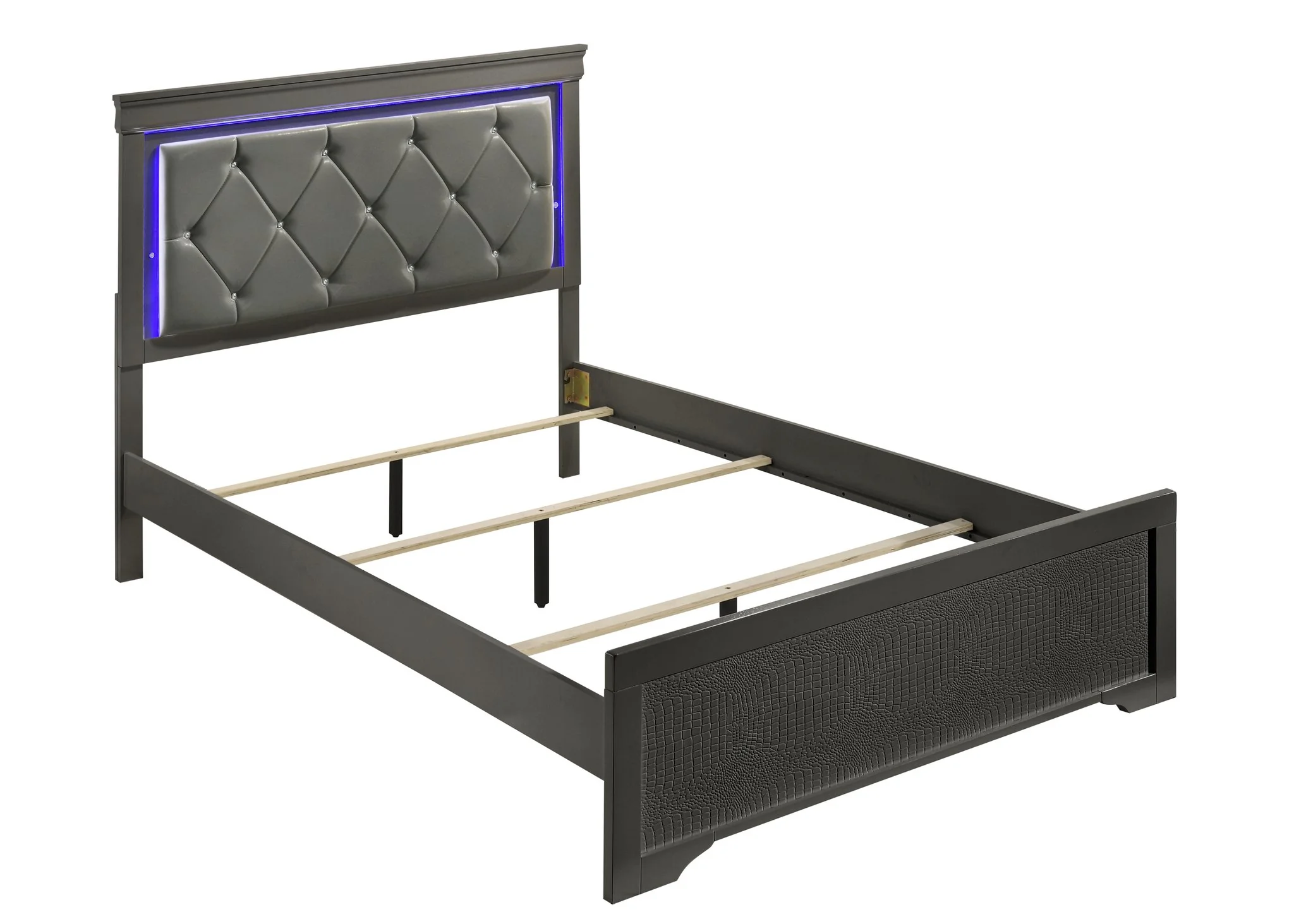 Blaze Queen Bed Gray - Image 3
