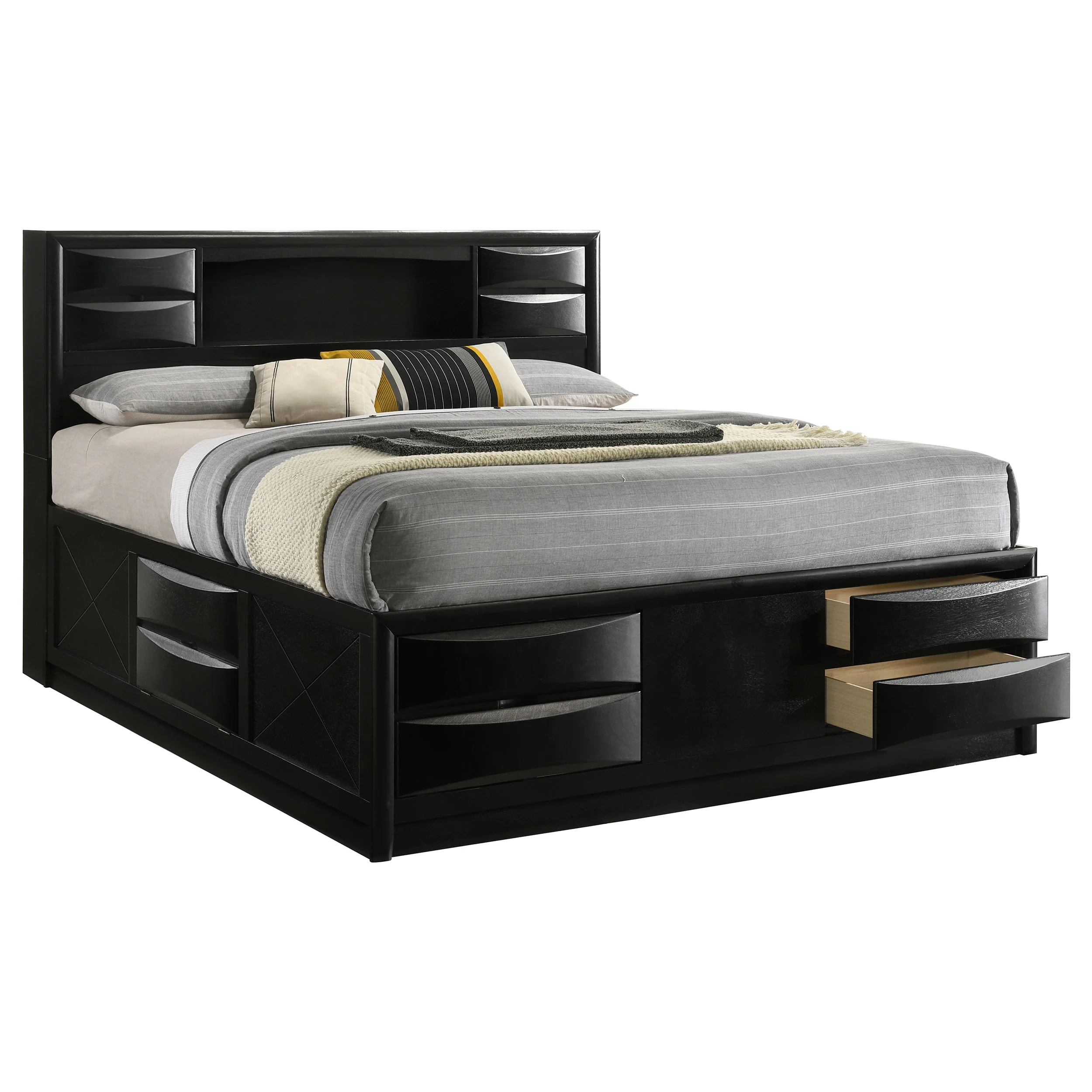 Briana Bookcase Platform Storage Bed - Image 23