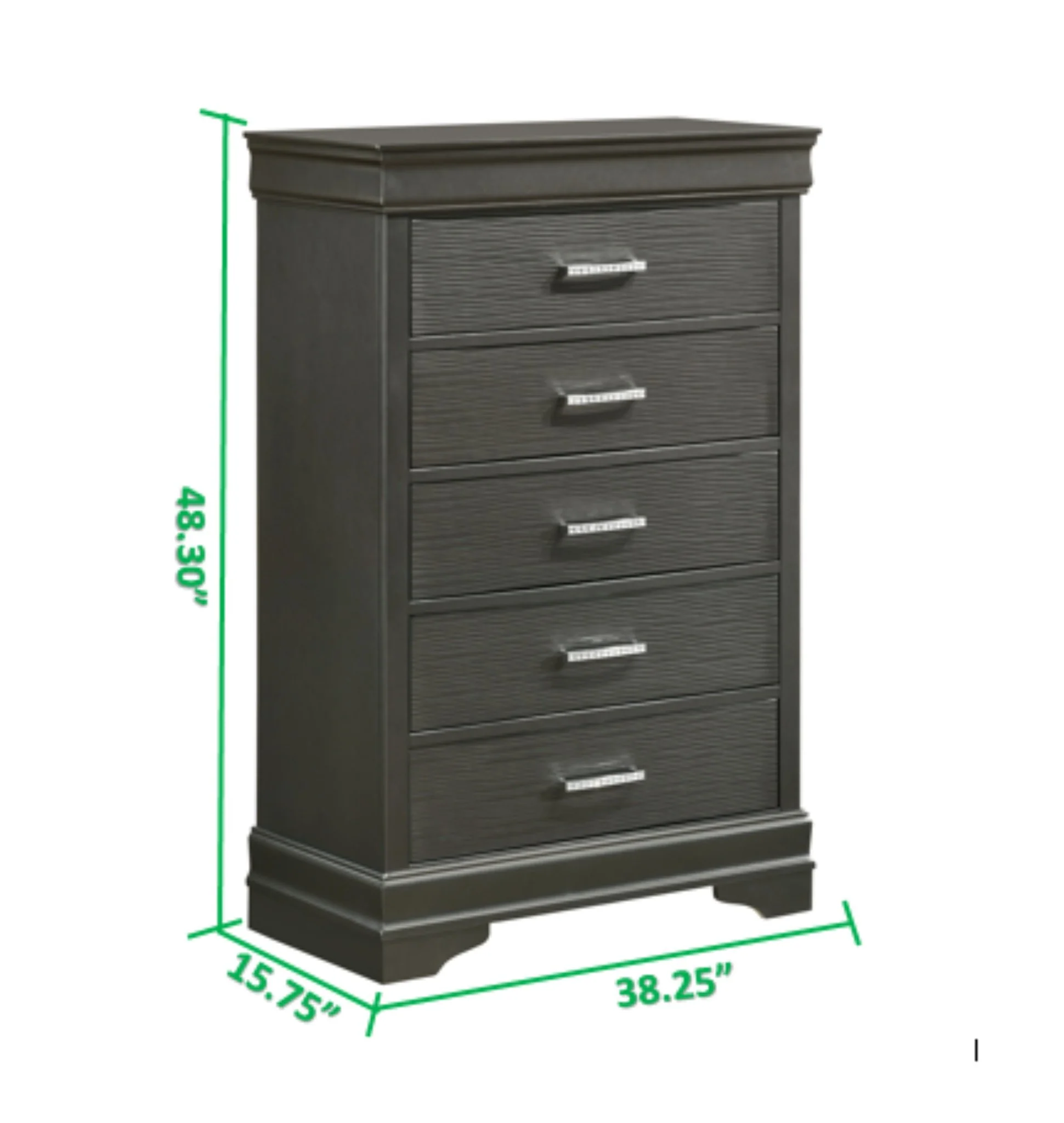 Brooklyn Full 5 Bedroom Set Gray - Image 20