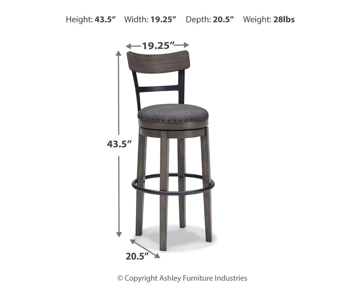 Caitbrook Bar Height Bar Stool - Image 6
