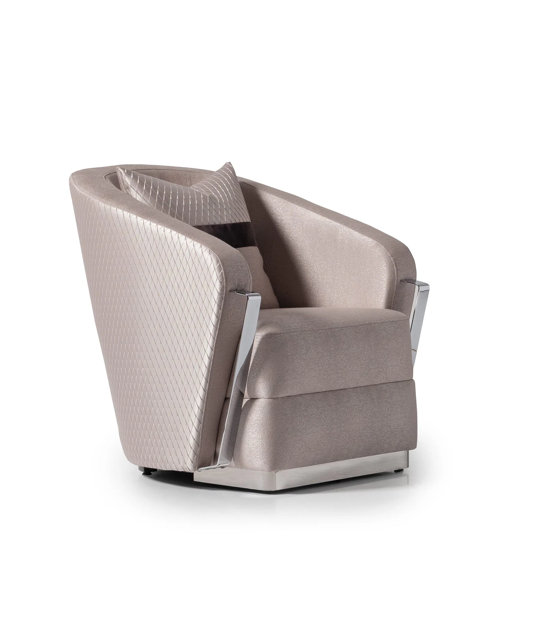 Carmela Accent Chair - Zinc/Silver