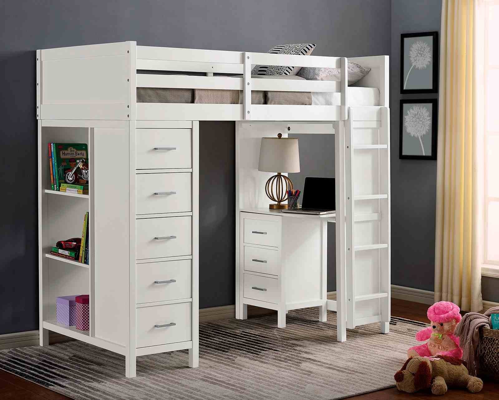 Cassidy Twin Loft Bed w/ Drawers