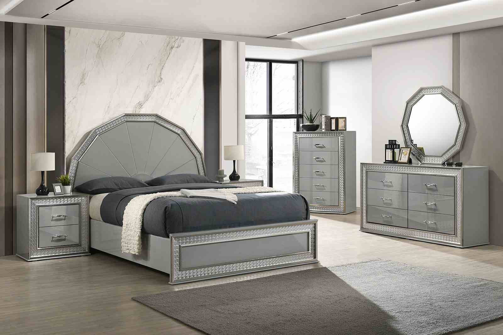 Cassiopeia Nightstand, Metallic Gray - Image 2