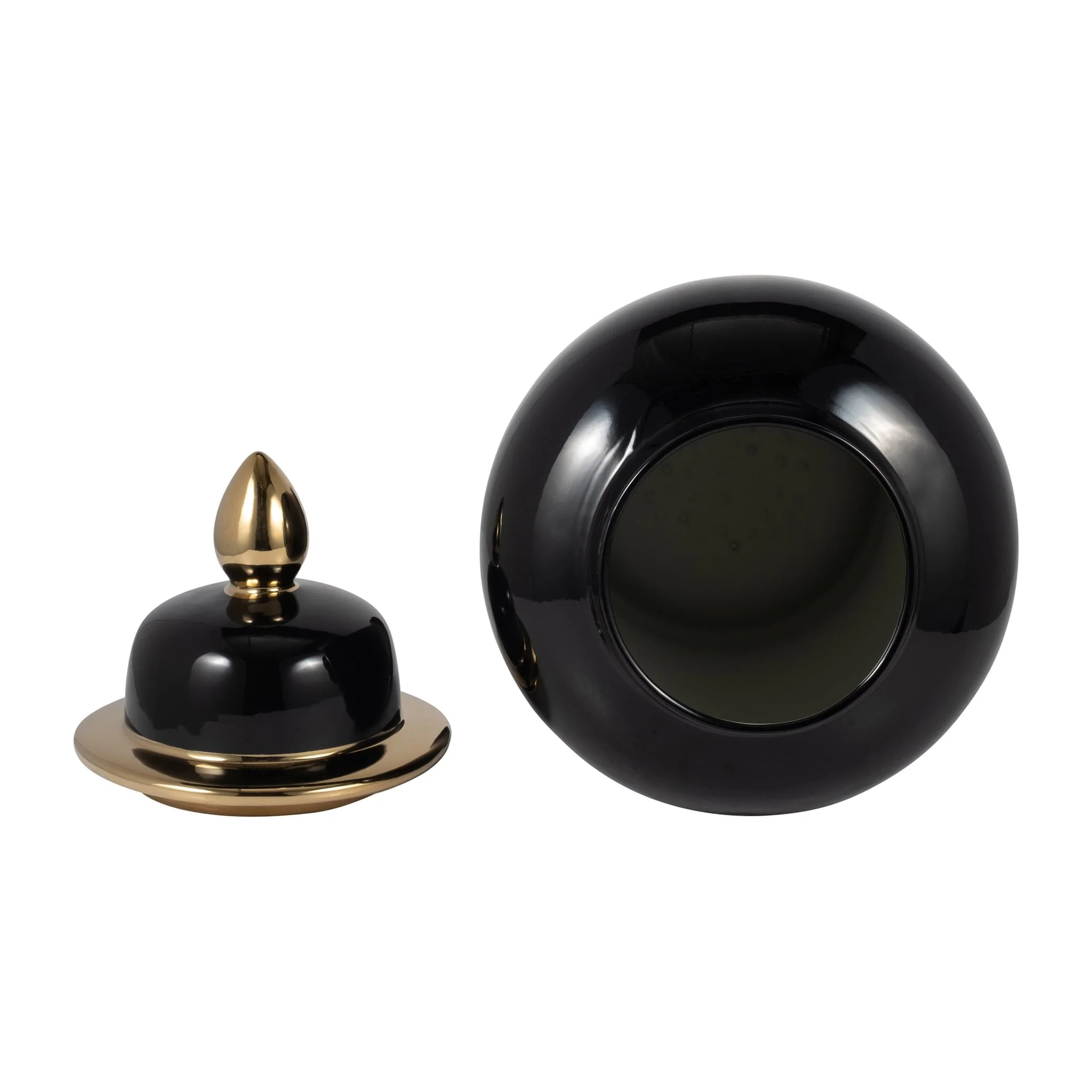 Cer, 18" Temple Jar, Black/gold - Image 5