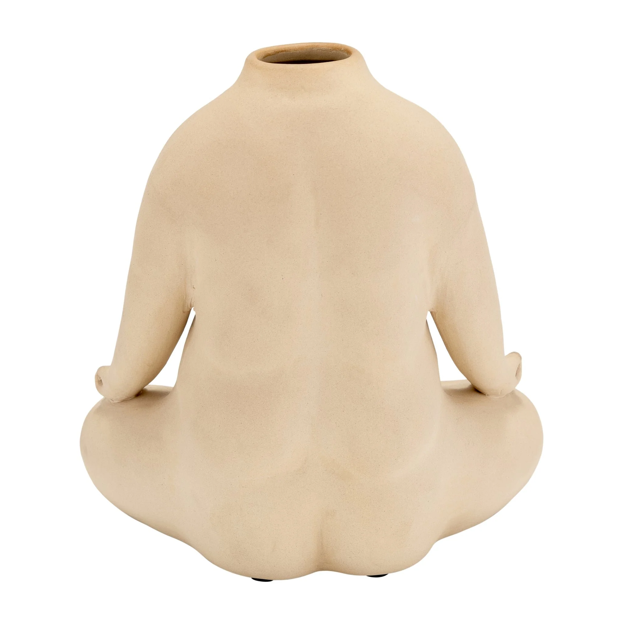 Cer, 8"h Woman Body Flower Vase, Cream - Image 5