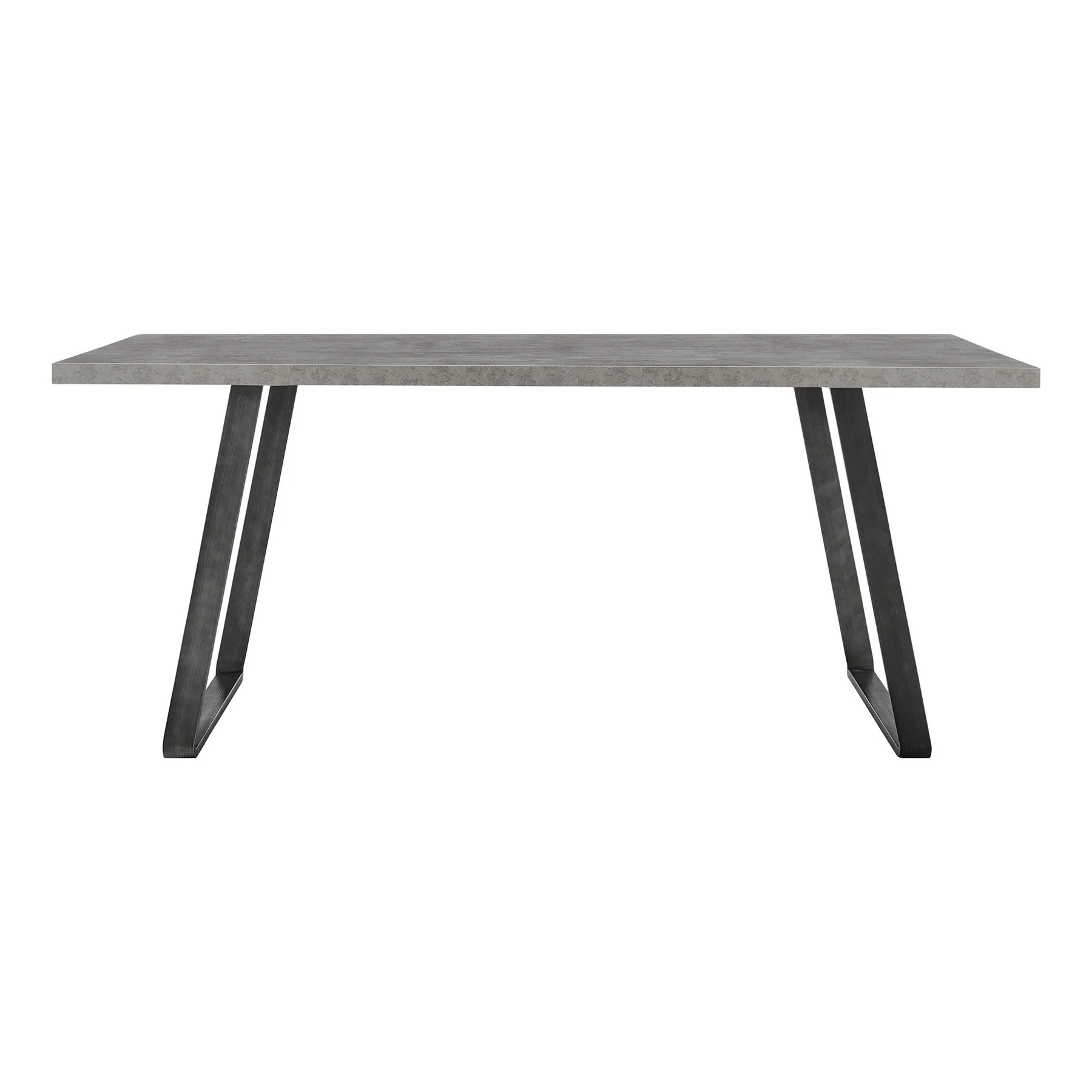 Coronado Contemporary Dining Table in Gray Powder Coated Finish with Cement Gray Top - Image 2