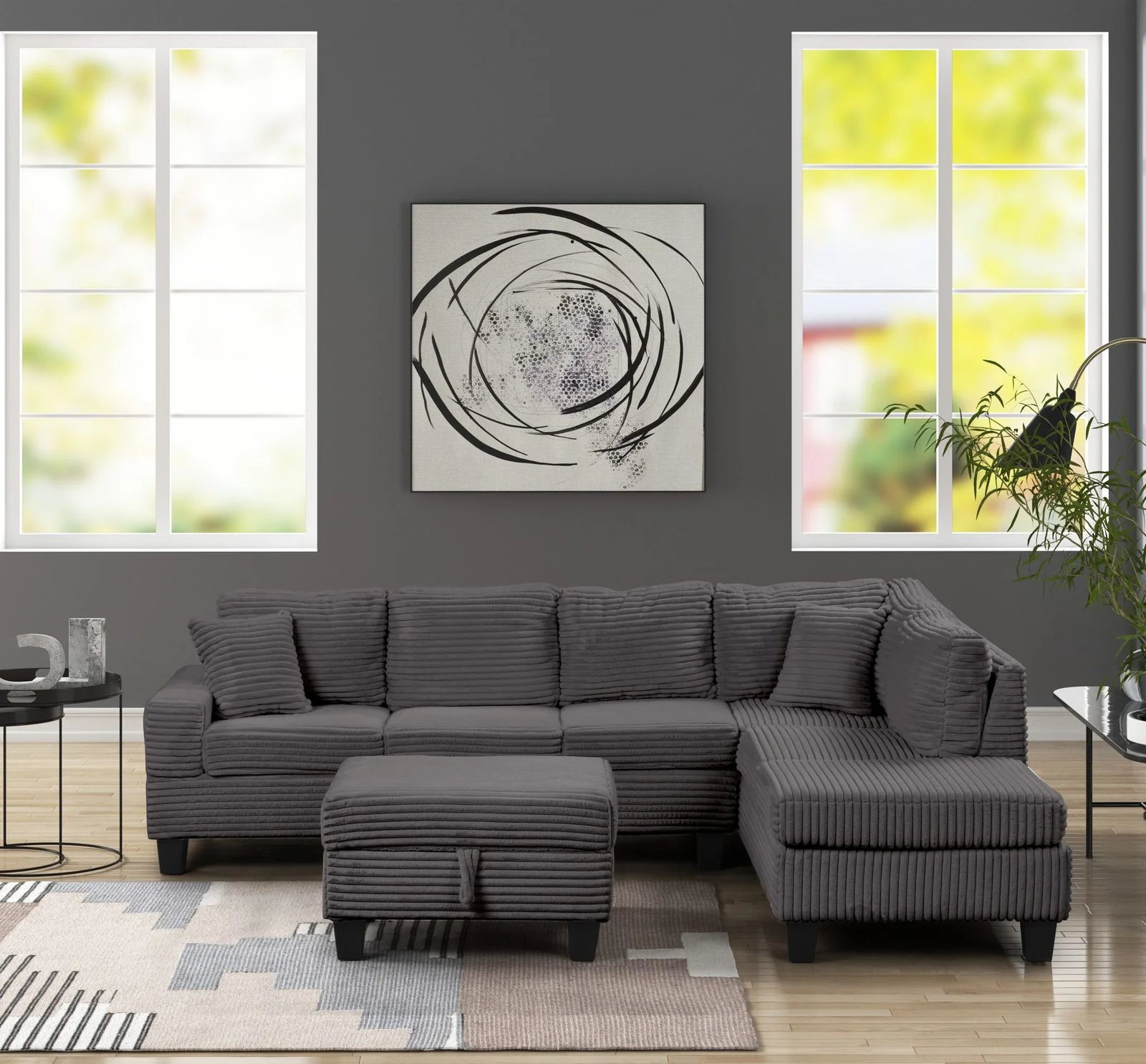 Cozy Sectional Gray