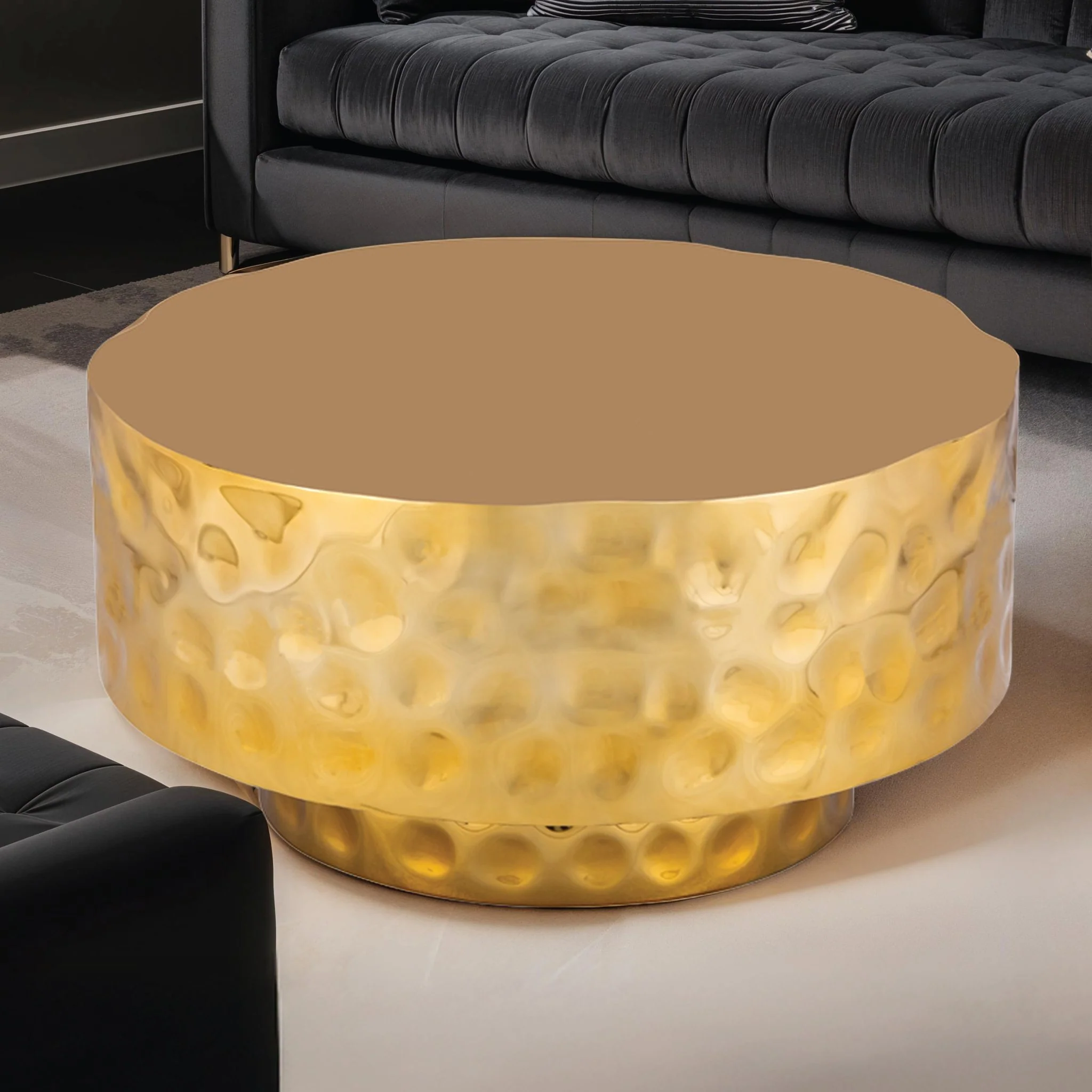 CT-90-25-30 Coffee Table Gold