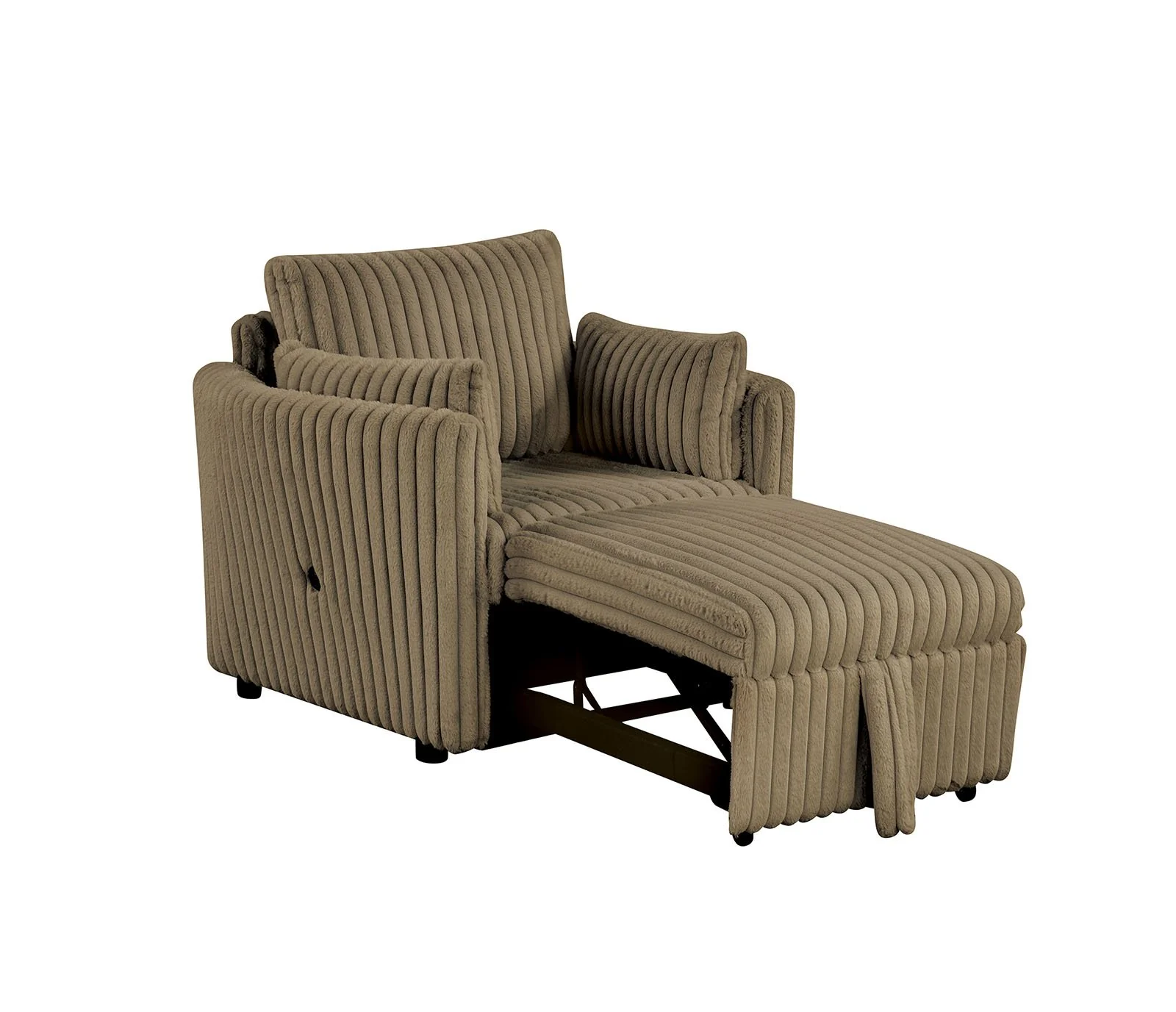 Denholme Chair w/ Pull Out, Brown