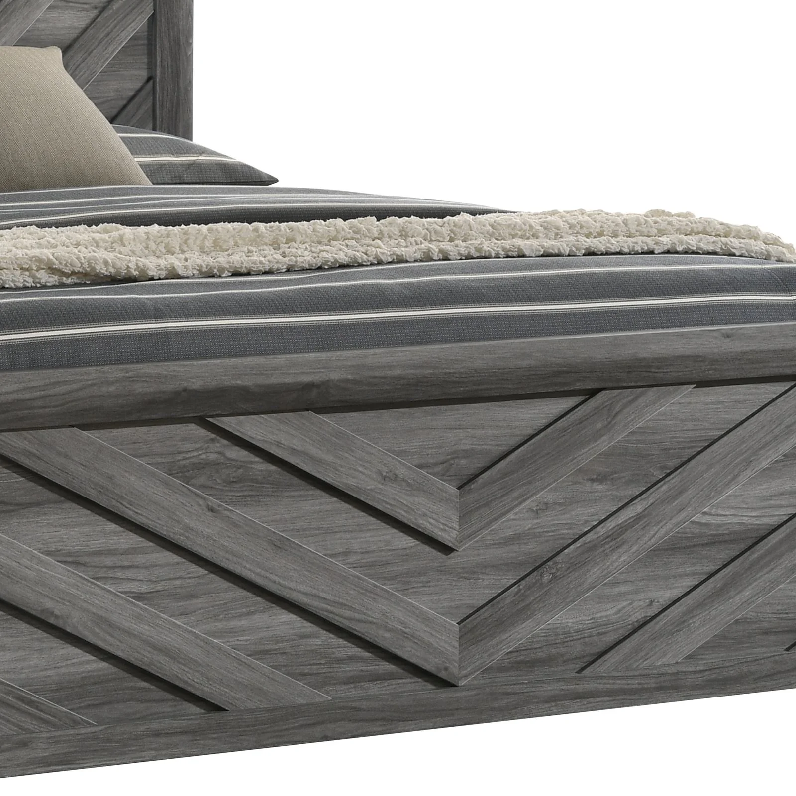 Denver King 5 Pc Bedroom Set Gray - Image 4