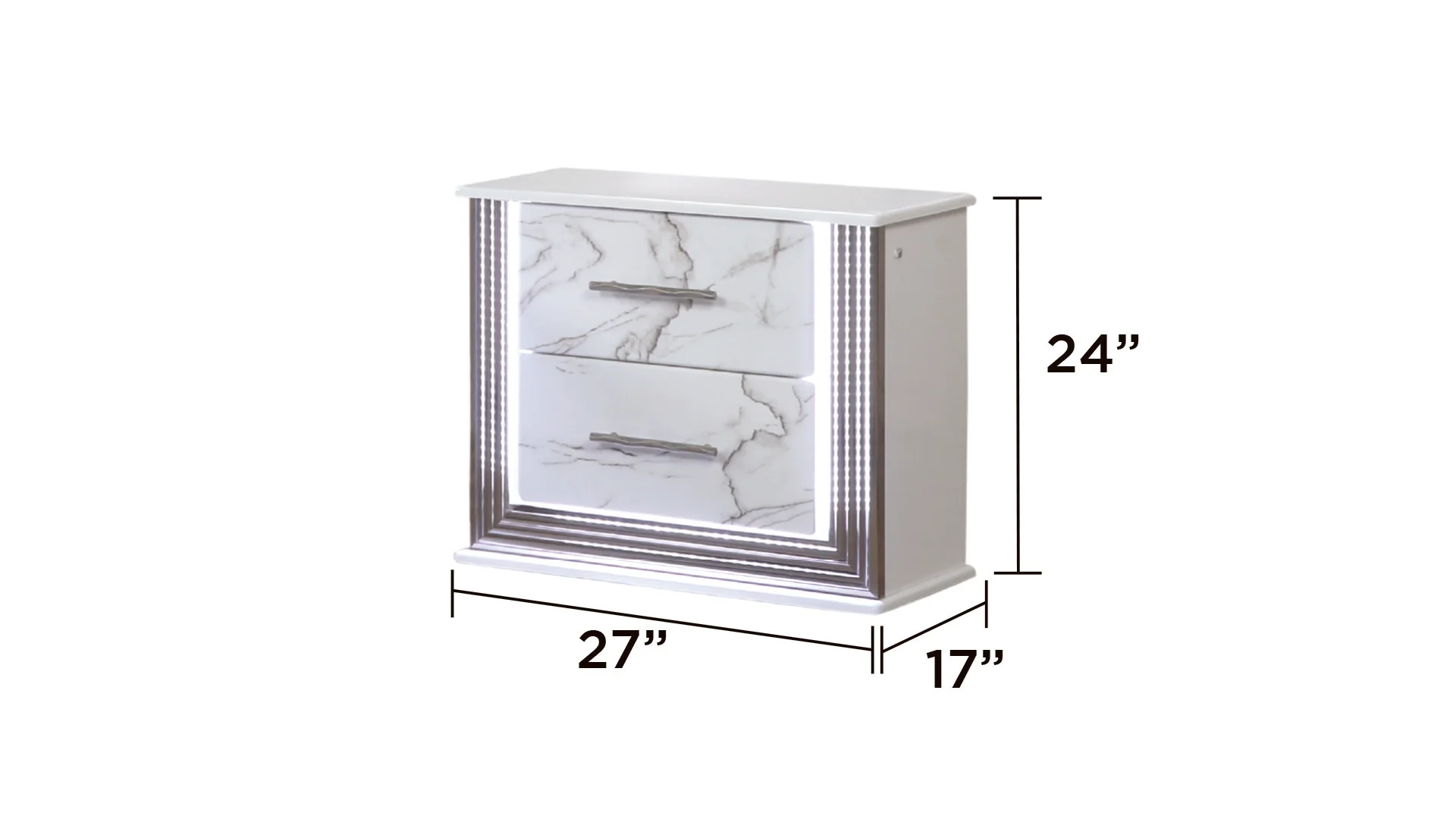 Desire Nightstand White - Image 3