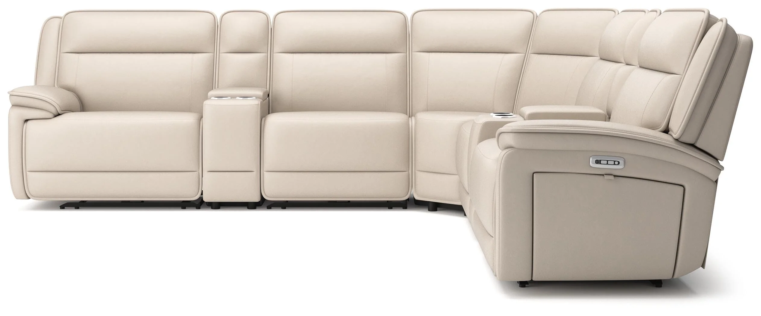 Double Deal Reclining Sectional with 2 Consoles - Image 2