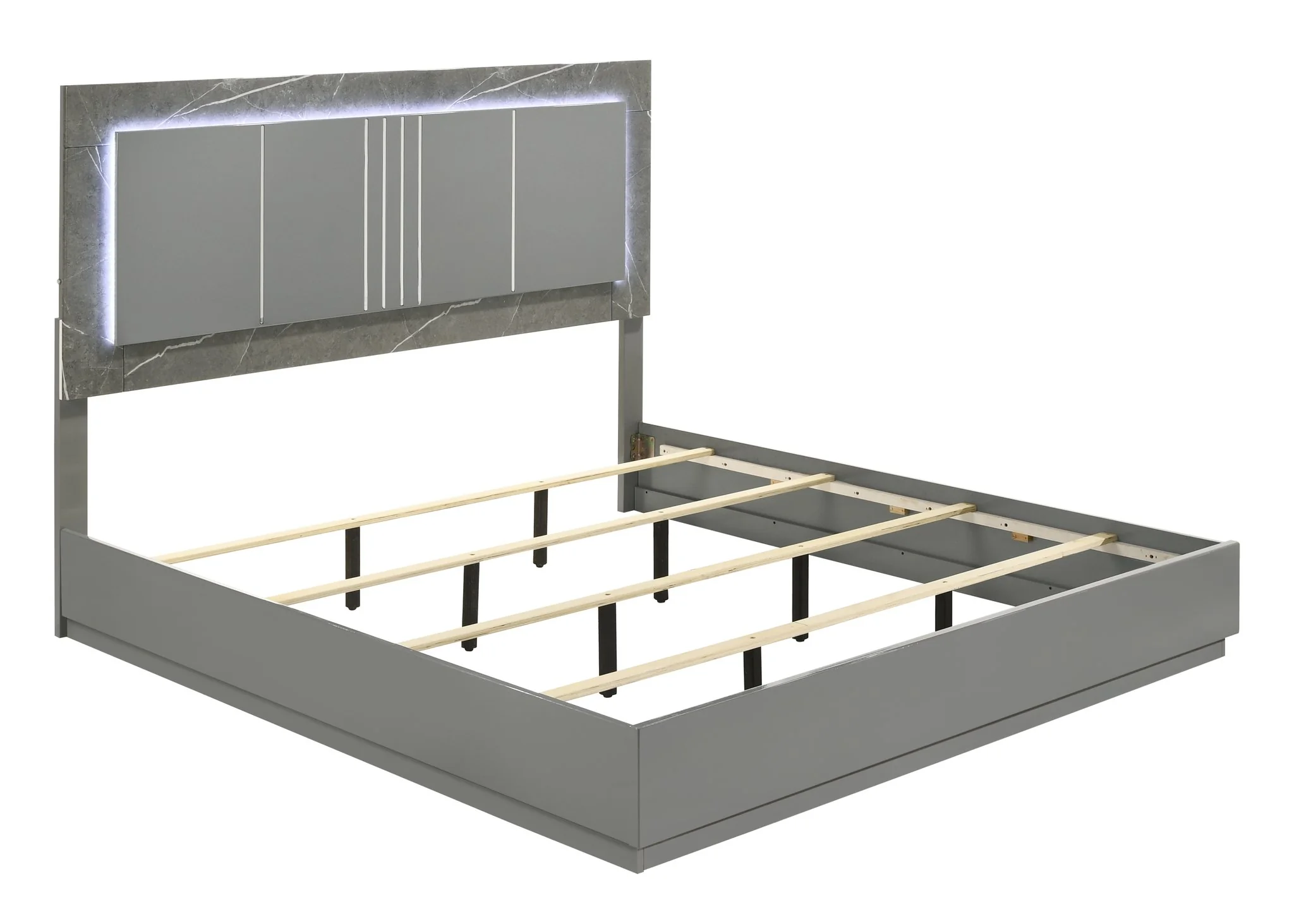 Elara King 4PC Bedroom Set Gray - Image 4