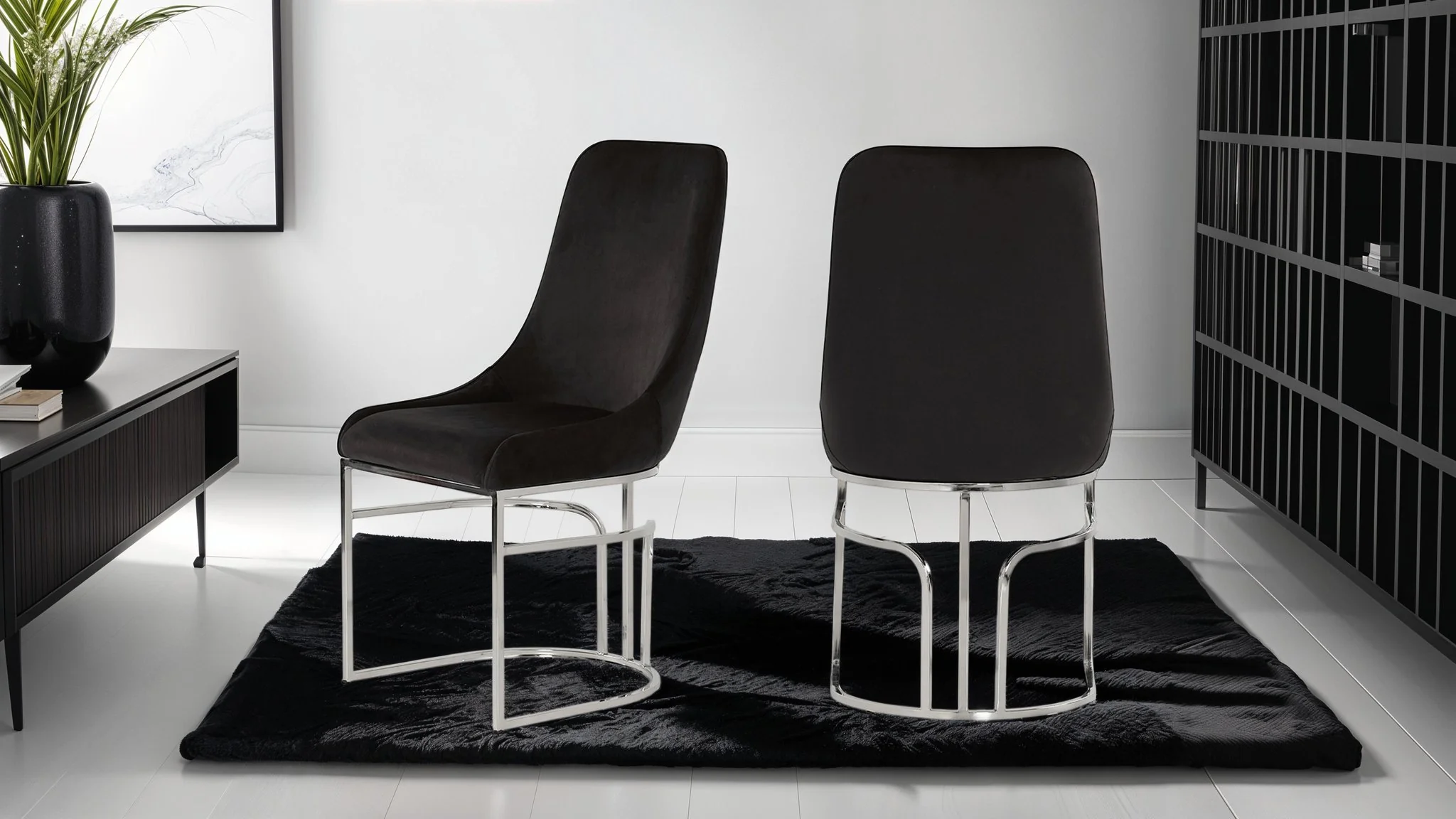 Emrald Steel Legs Black - 2 Chairs Per Box