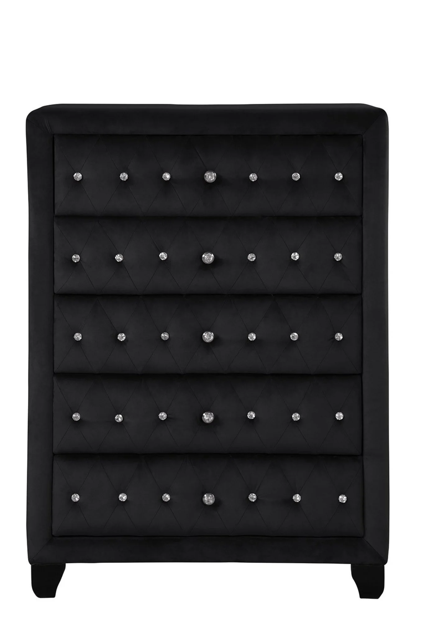 Encore Queen 5PC Vanity Bedroom Set Black - Image 15