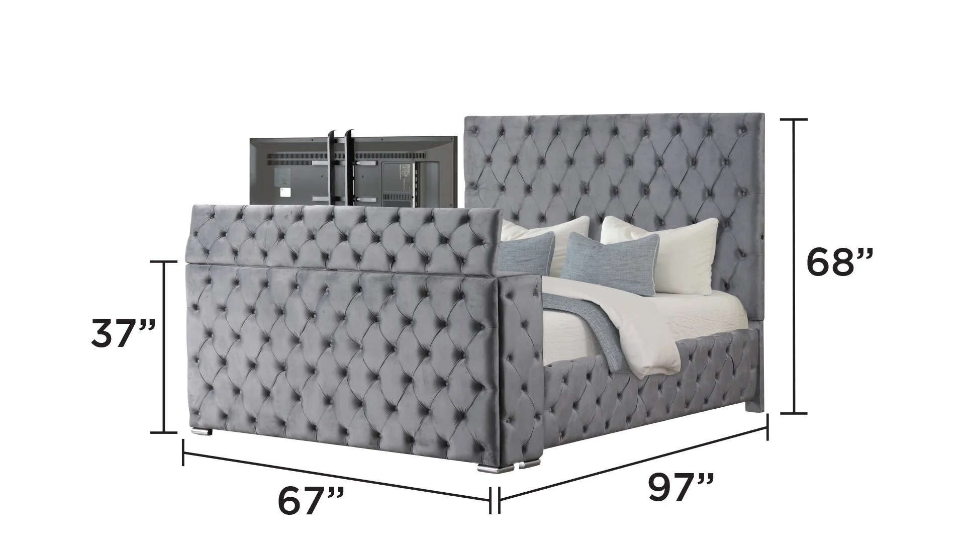 Encore Queen Bed Gray - Image 6