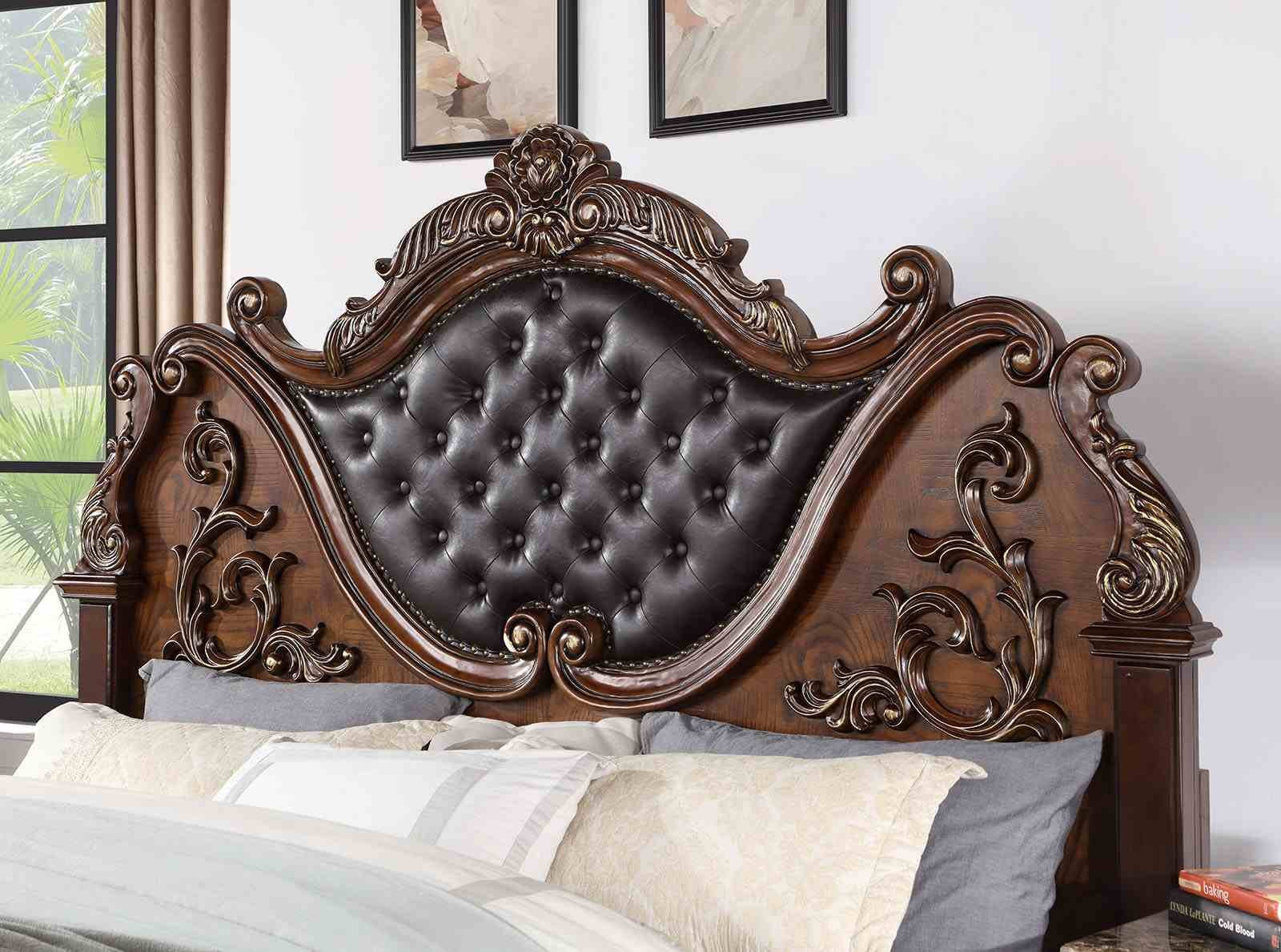 Esparanza Queen Bed, Brown Cherry - Image 3