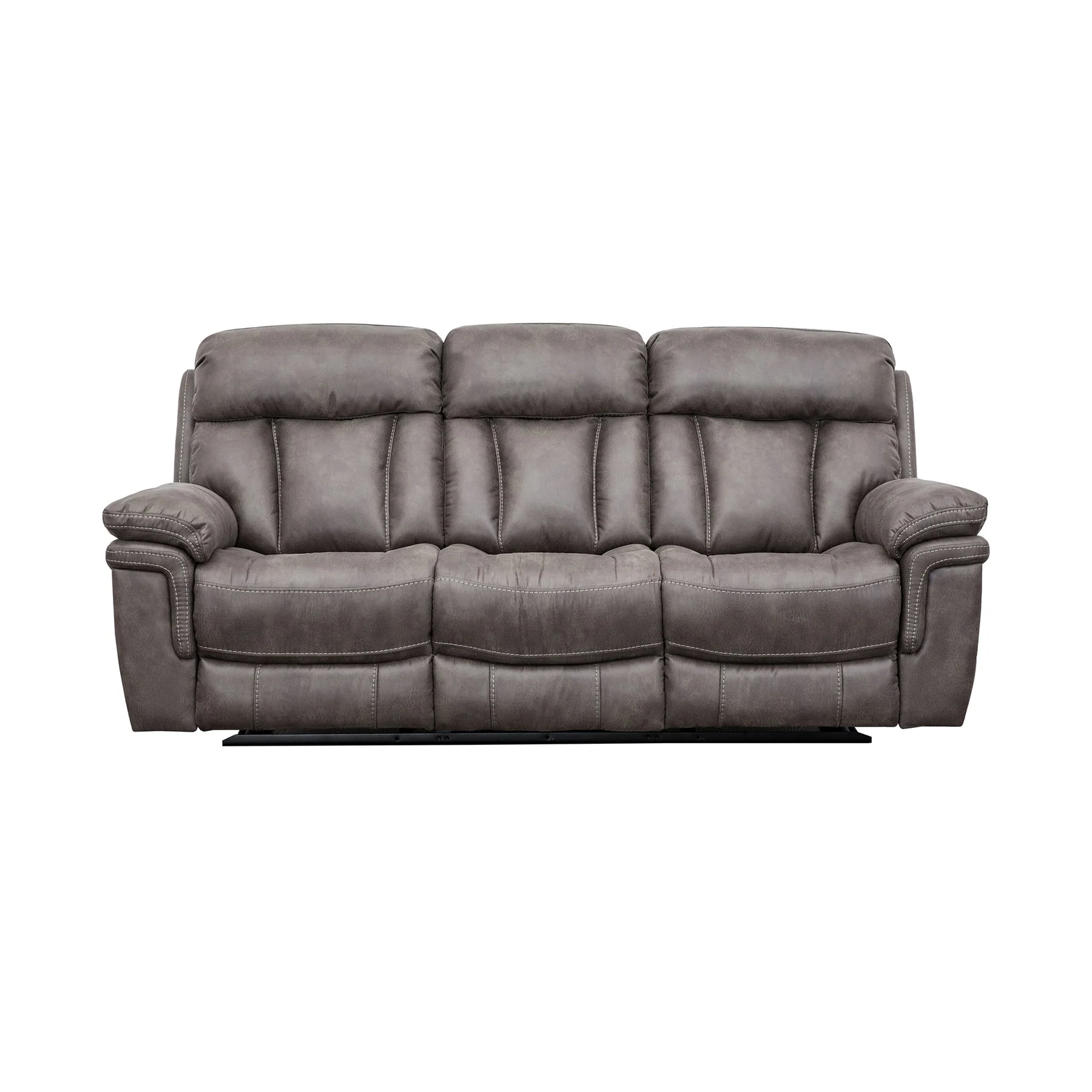 Estelle Power Reclining 2 Piece Sofa and Recliner Set in Gunmetal Fabric - Image 4